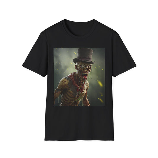 Apocalyptic Portrait Tee, bold, decaying zombie graphic