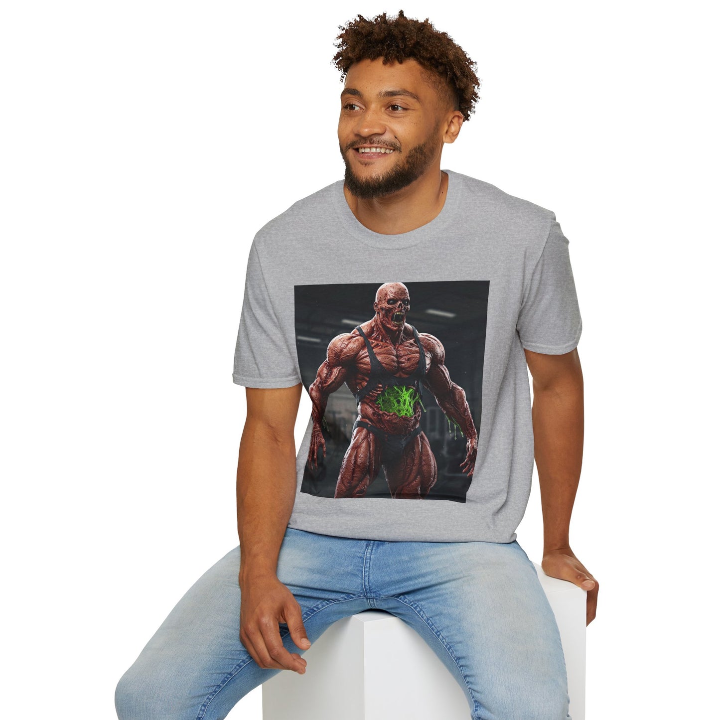 Muscle Graphic Unisex Softstyle T-Shirt - Ideal for Gym Lovers