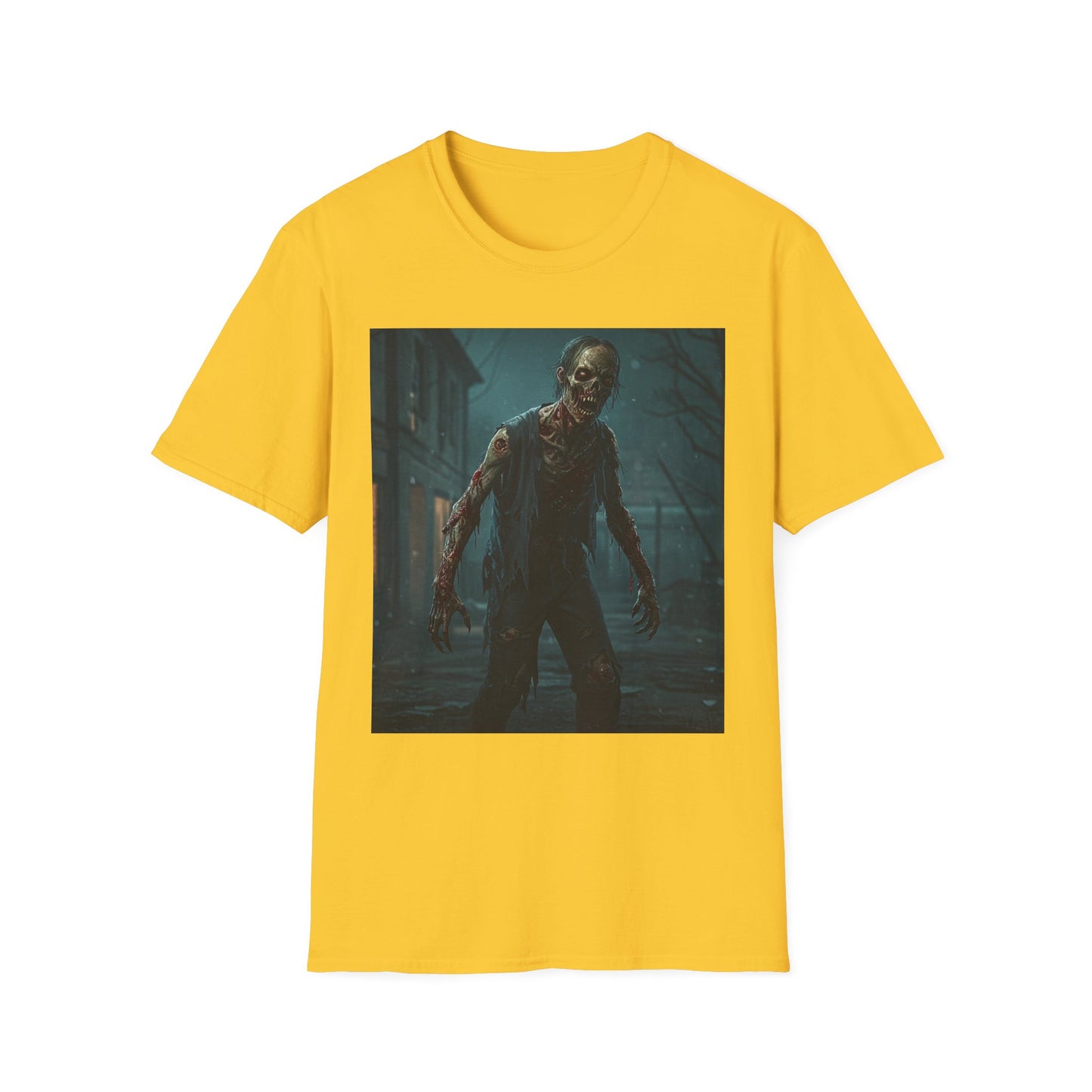 Apocalyptic Portrait Tee, bold, decaying zombie graphic