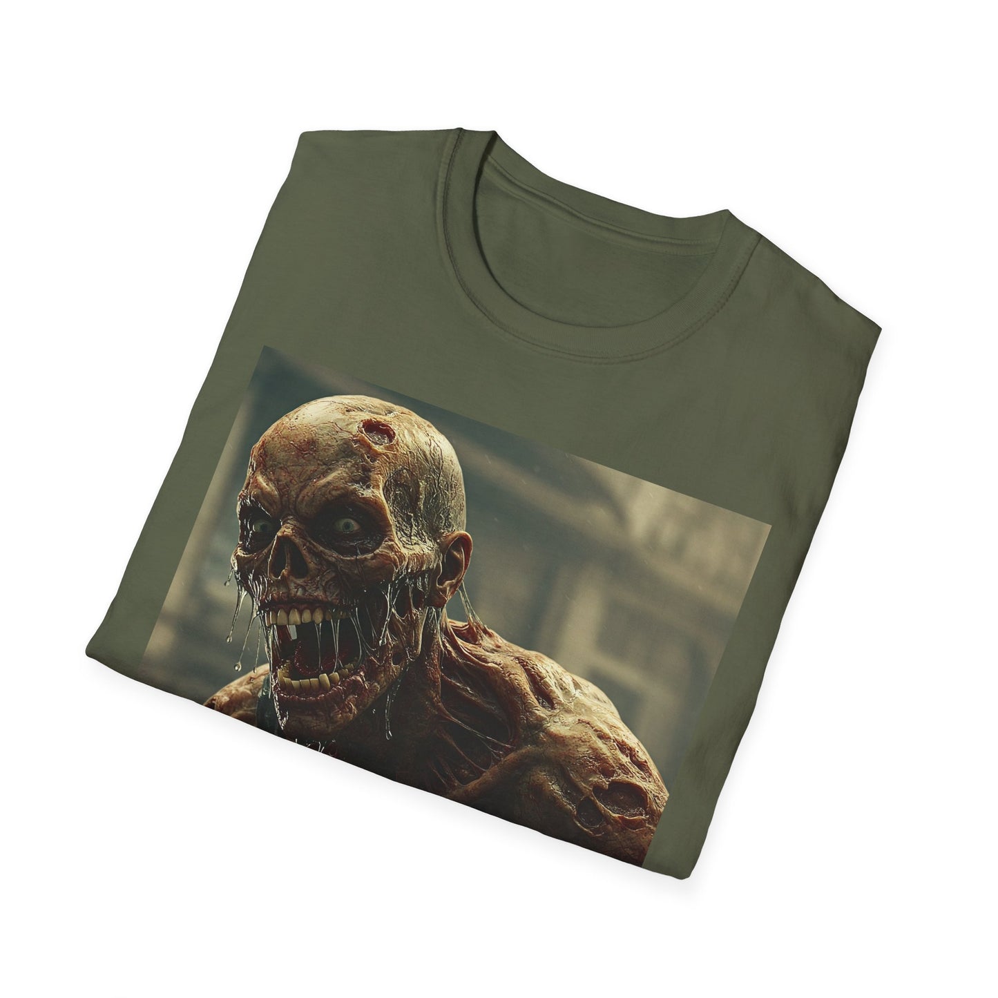 Unisex Softstyle Zombie Graphic T-Shirt - Spooky Halloween Tee