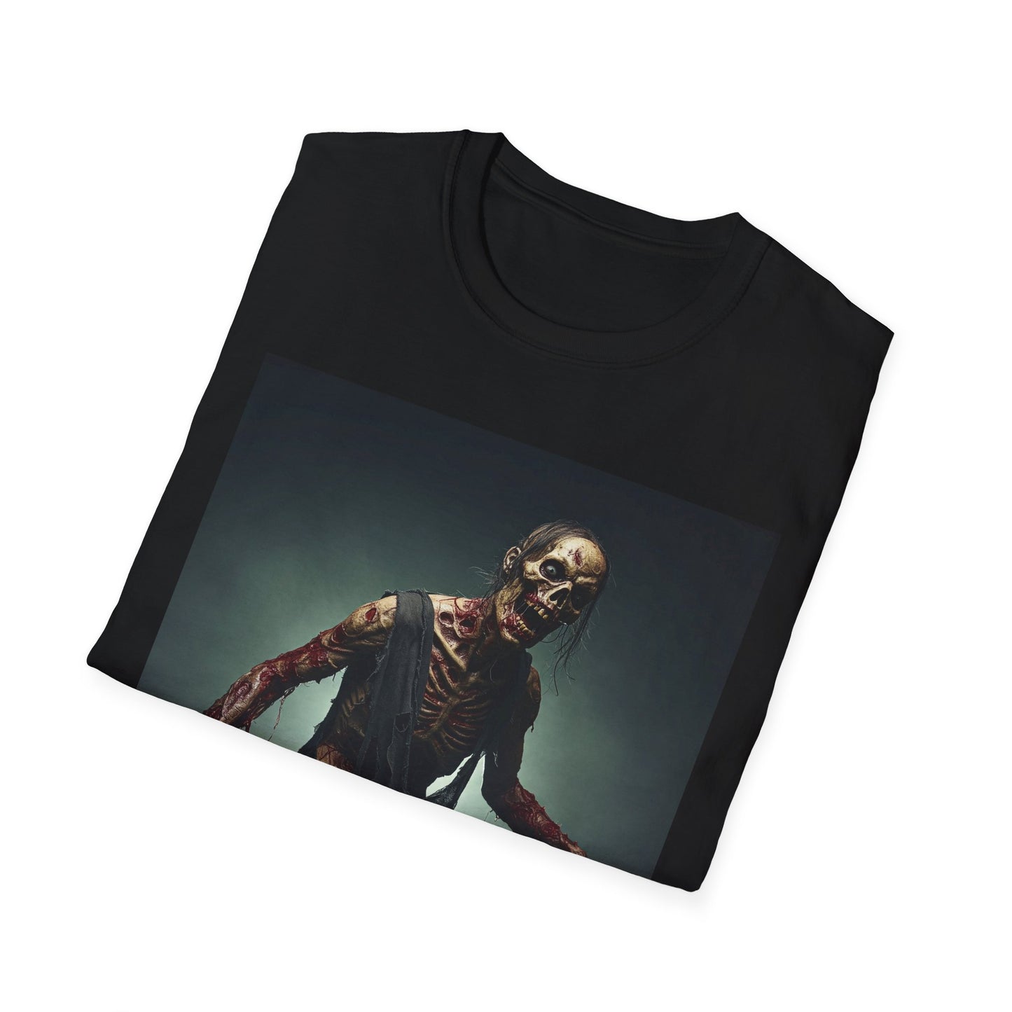 Apocalyptic Portrait Tee, bold, decaying zombie graphic