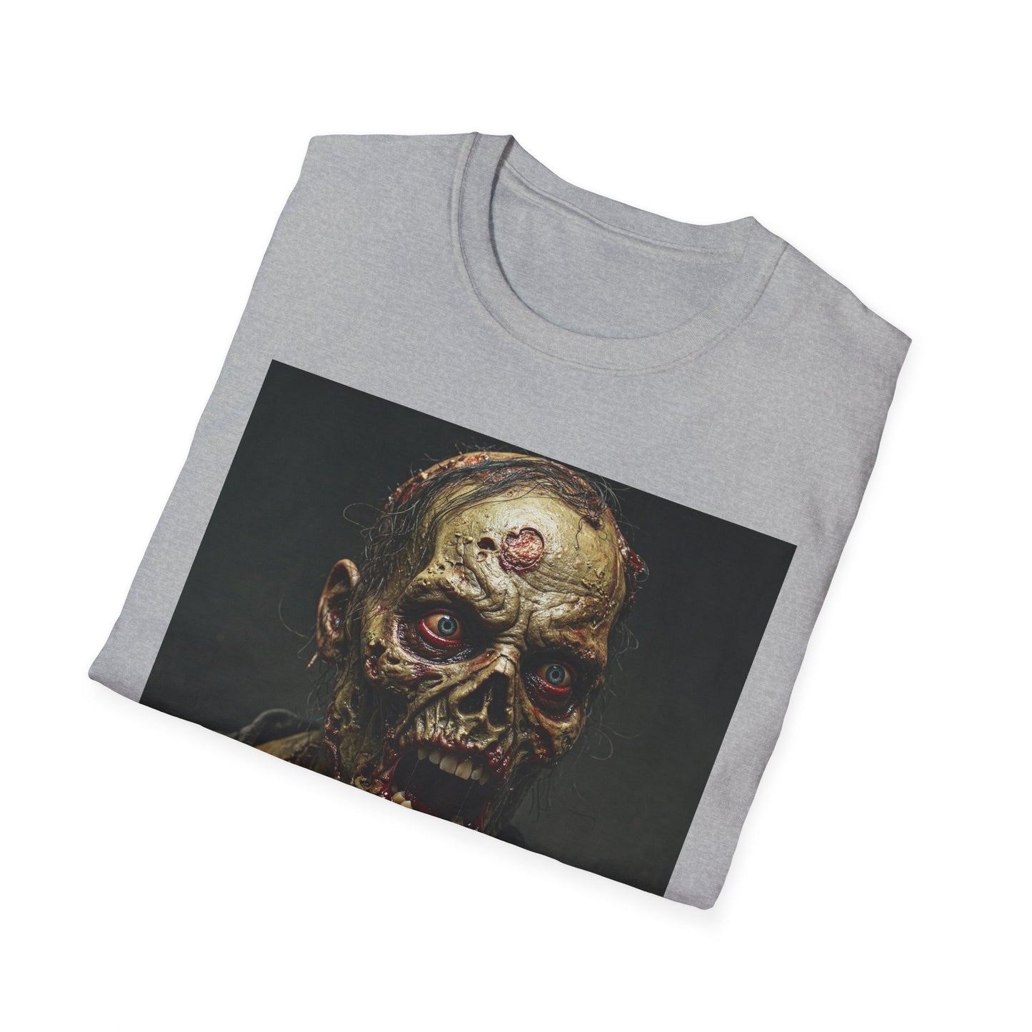 Apocalyptic Portrait Tee, bold, decaying zombie graphic