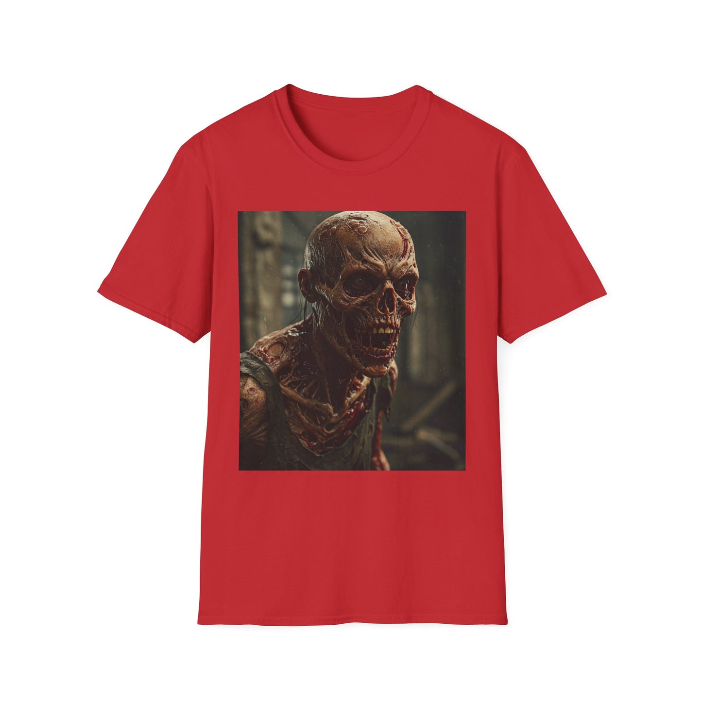 Apocalyptic Portrait Tee, bold, decaying zombie graphic