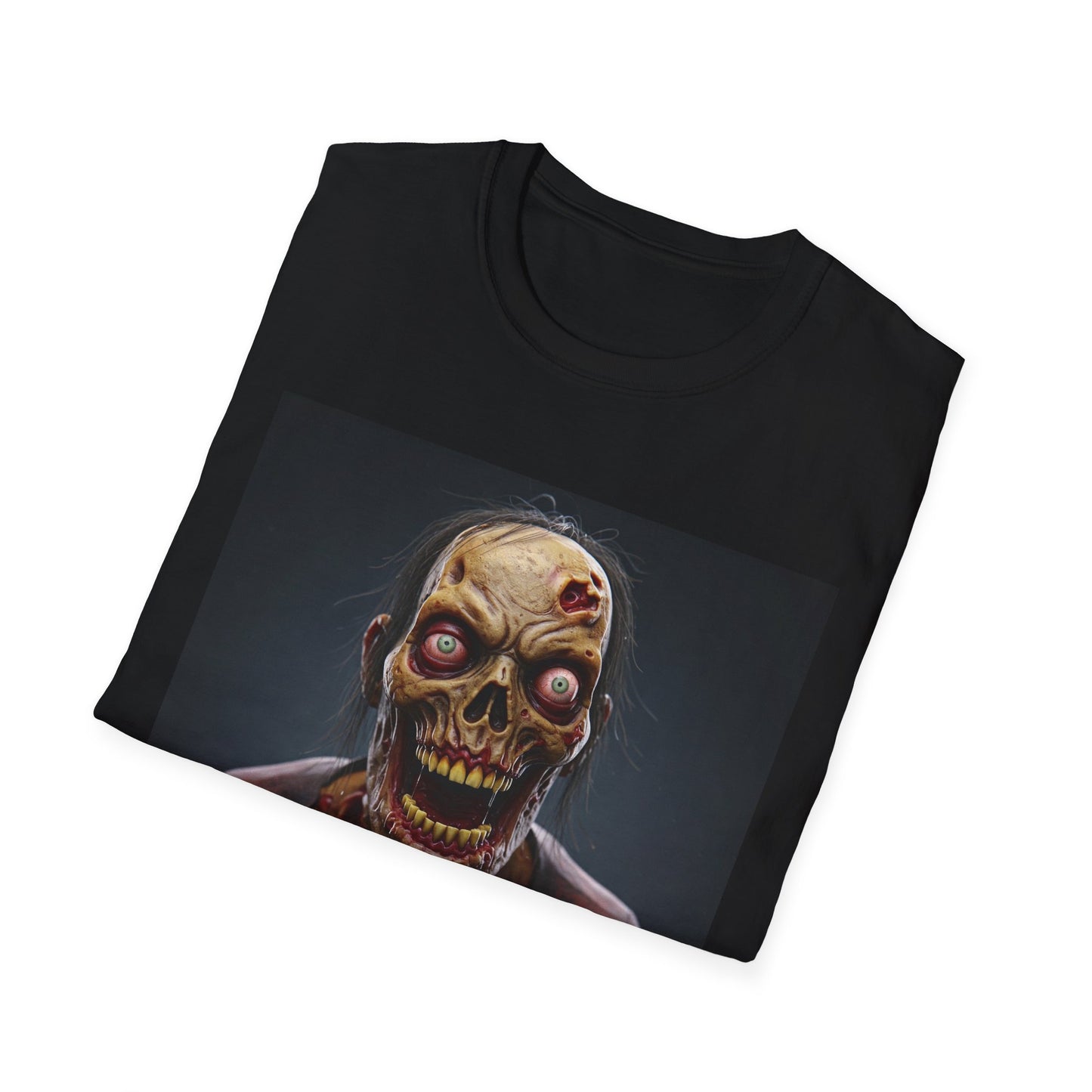 Apocalyptic Portrait Tee, bold, decaying zombie graphic