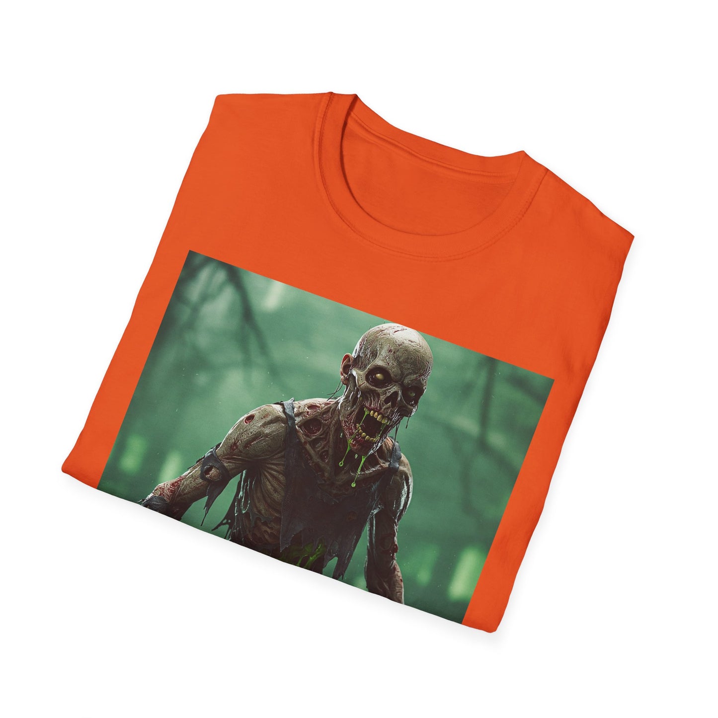 Apocalyptic Portrait Tee, bold, decaying zombie graphic