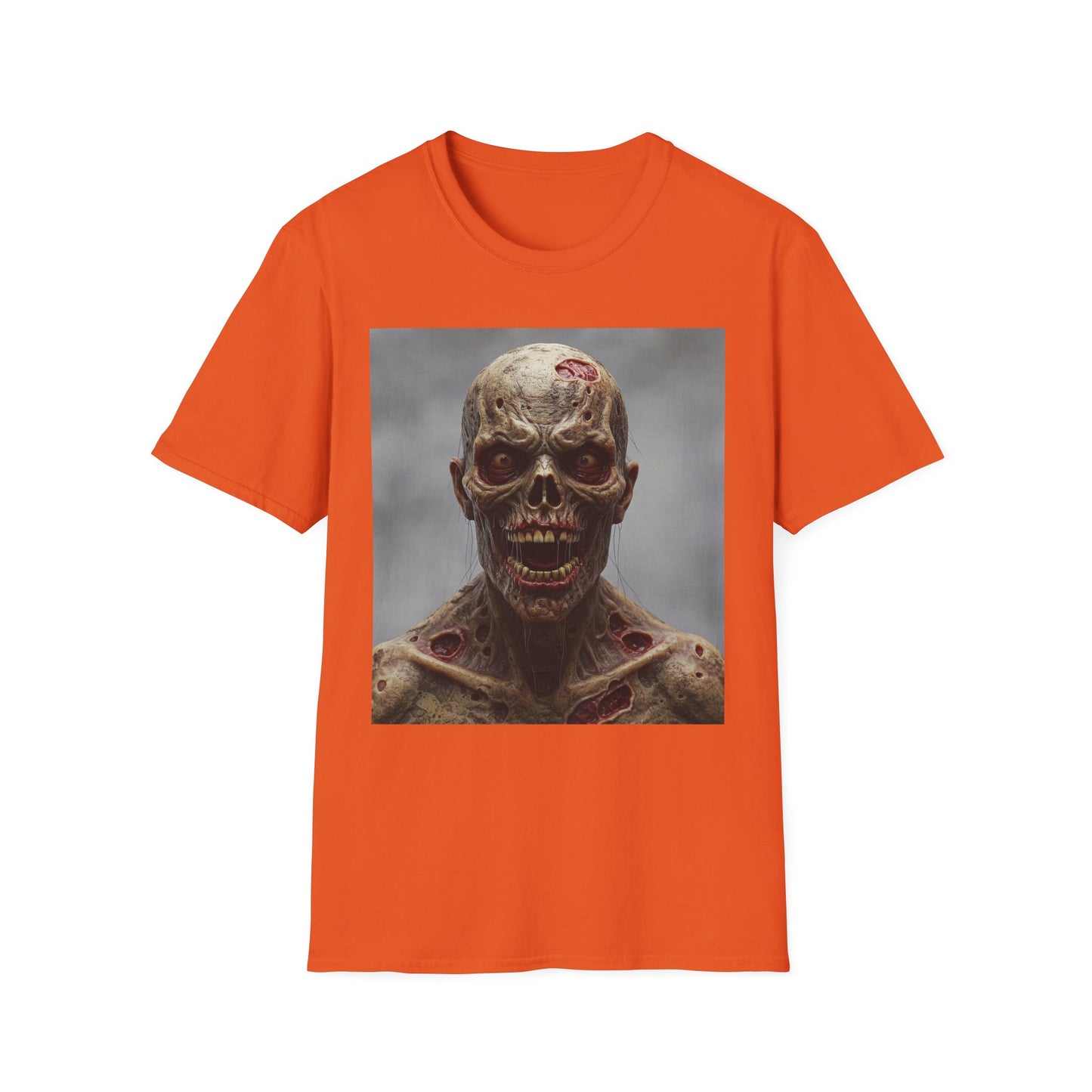 Apocalyptic Portrait Tee, bold, decaying zombie graphic