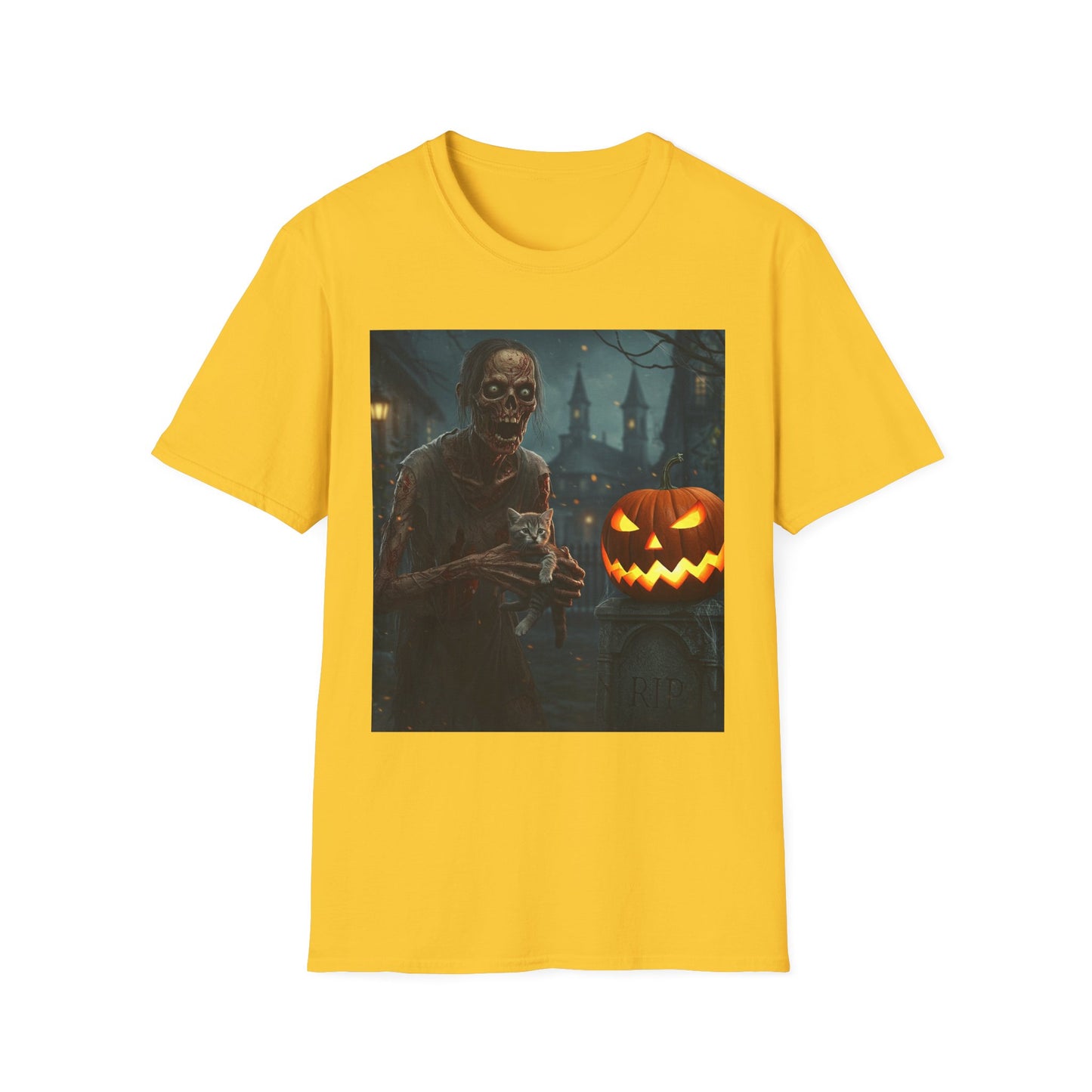 Apocalyptic Portrait Tee, bold, decaying zombie graphic