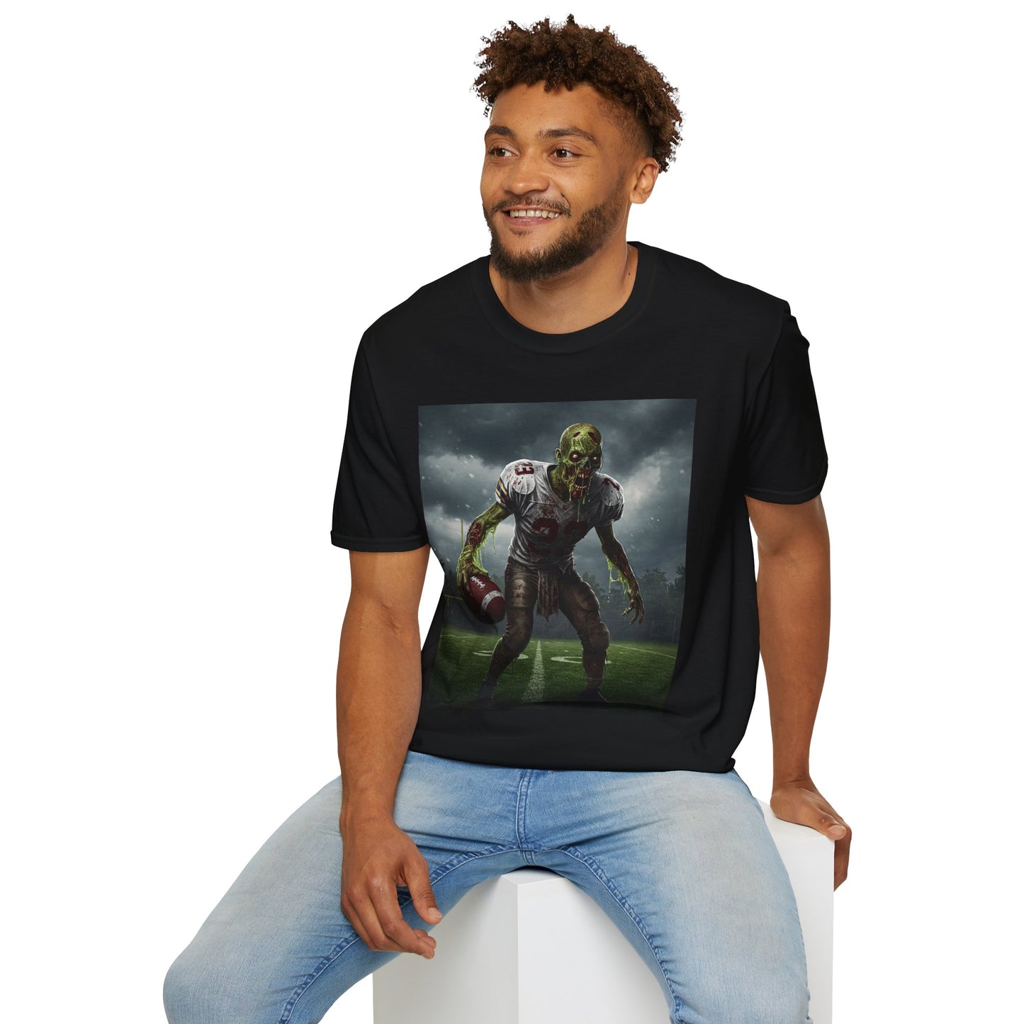 Zombie Football Graphic T-Shirt for Horror Fans