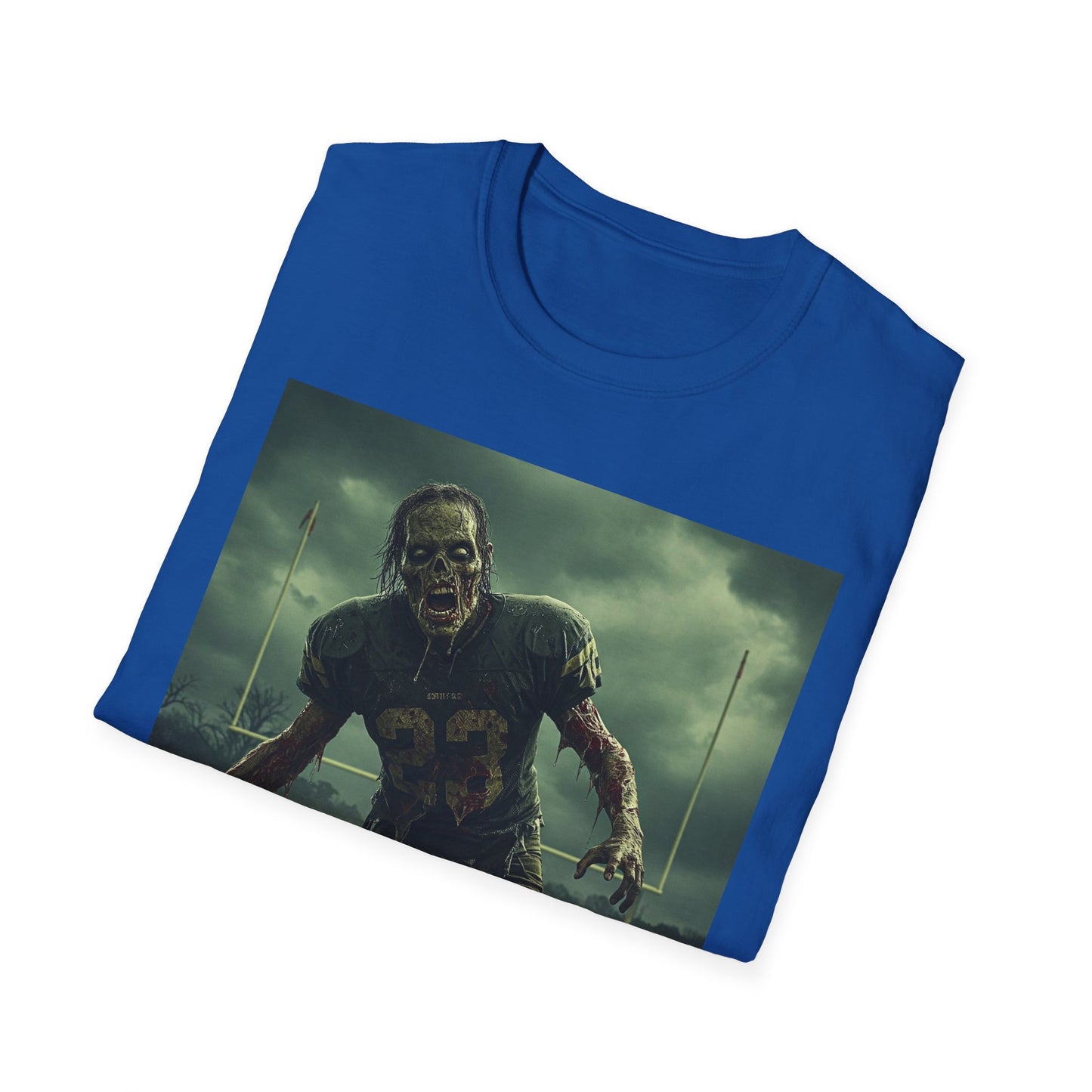 Zombie Football Unisex Softstyle T-Shirt - Perfect for Halloween Fans