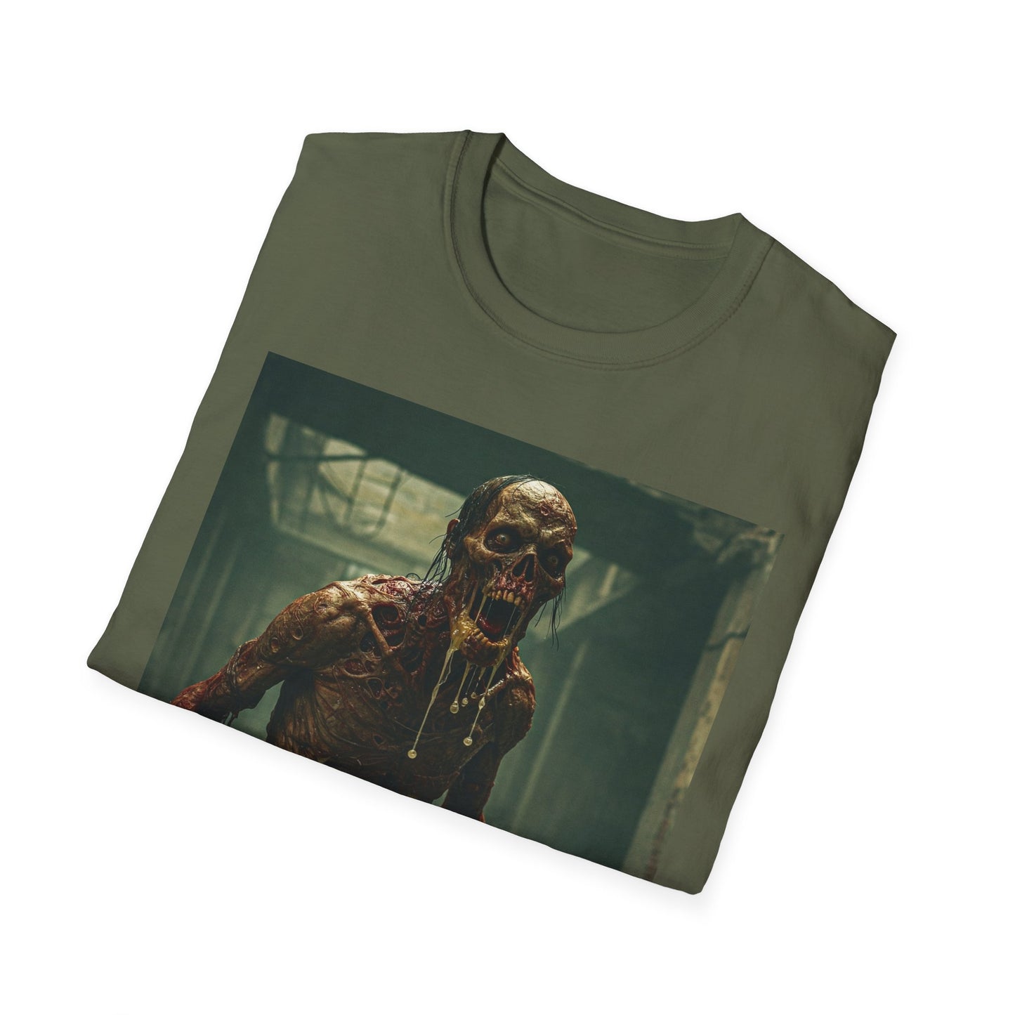 Horror Graphic Unisex T-Shirt - Spooky Zombie Design - Perfect for Halloween and Horror Fans