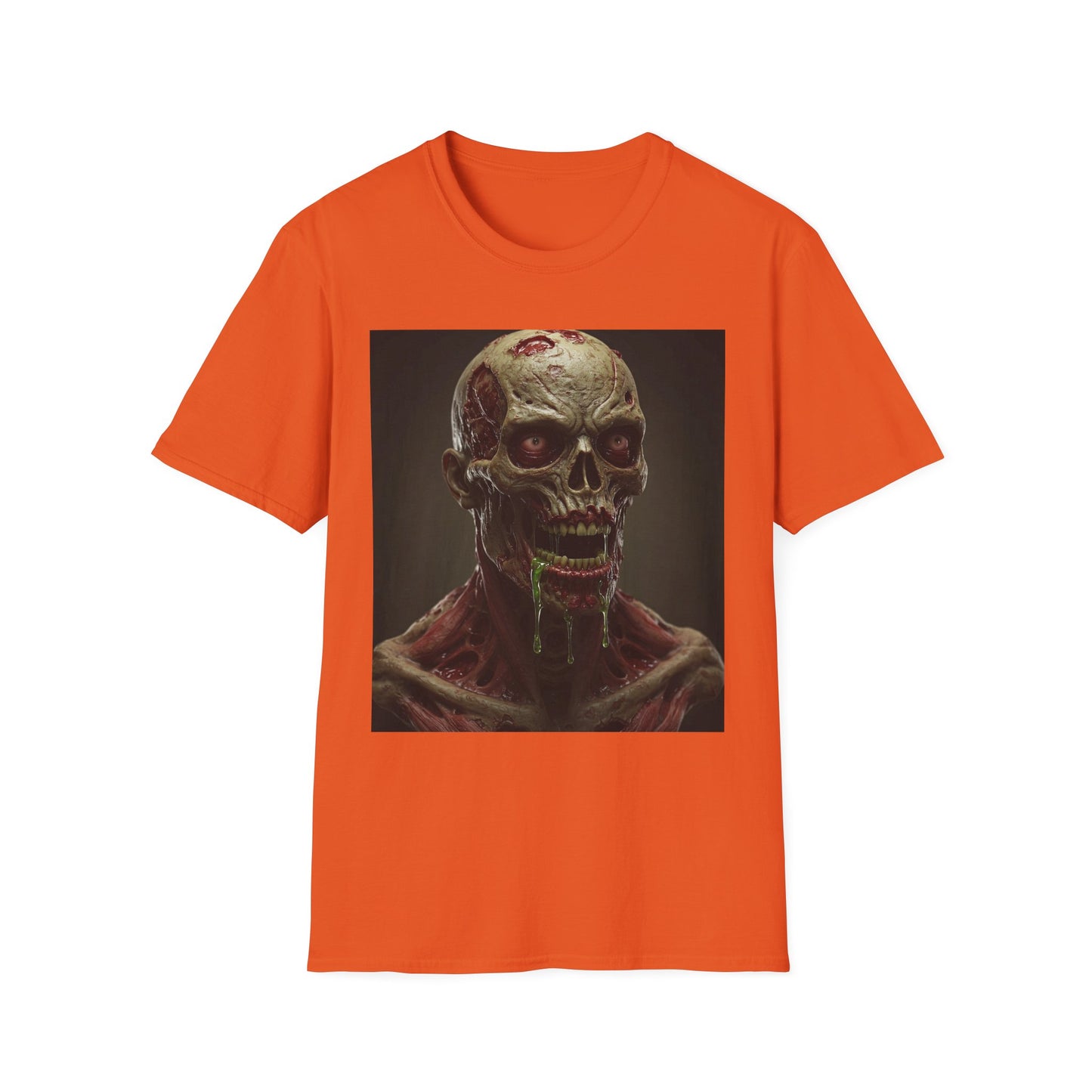 Apocalyptic Portrait Tee, bold, decaying zombie graphic