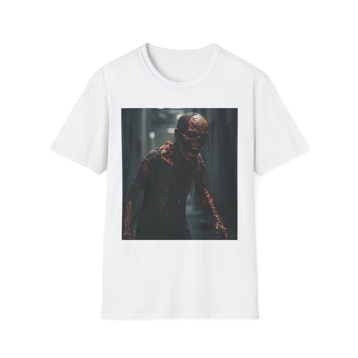 Apocalyptic Portrait Tee, bold, decaying zombie graphic