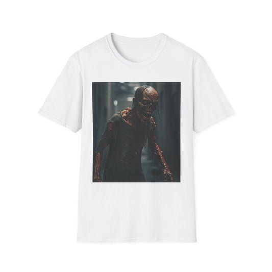 Apocalyptic Portrait Tee, bold, decaying zombie graphic