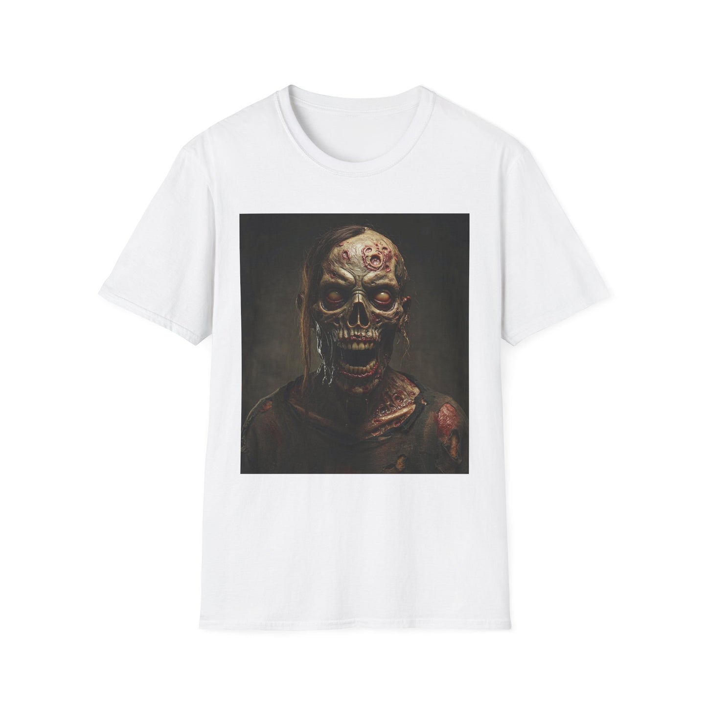 Zombie Graphic Apocalyptic Portrait Tee, bold, decaying zombie graphic