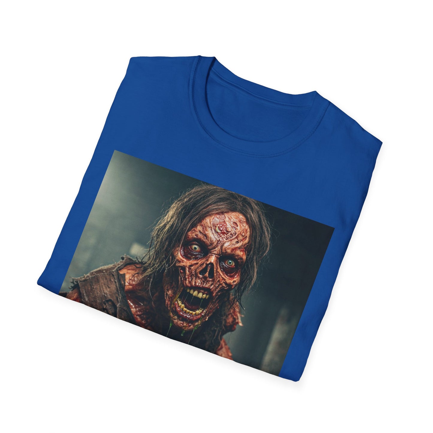 Apocalyptic Portrait Tee, bold, decaying zombie graphic