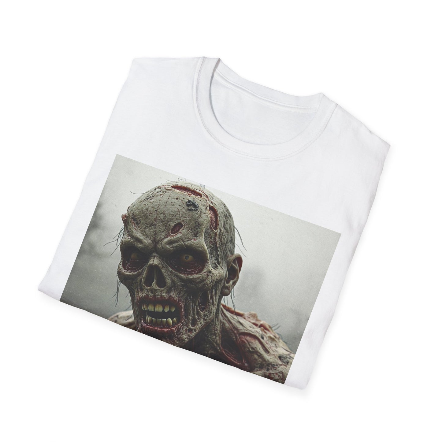 Apocalyptic Portrait Tee, bold, decaying zombie graphic