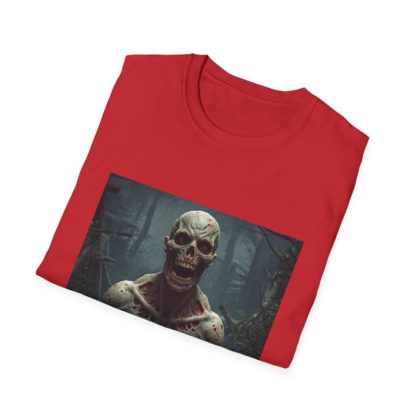 Apocalyptic Portrait Tee, bold, decaying zombie graphic