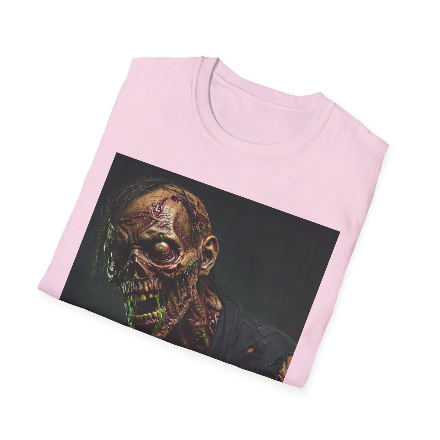 Graphic Zombie Unisex Softstyle T-Shirt - Perfect for Horror Fans and Halloween