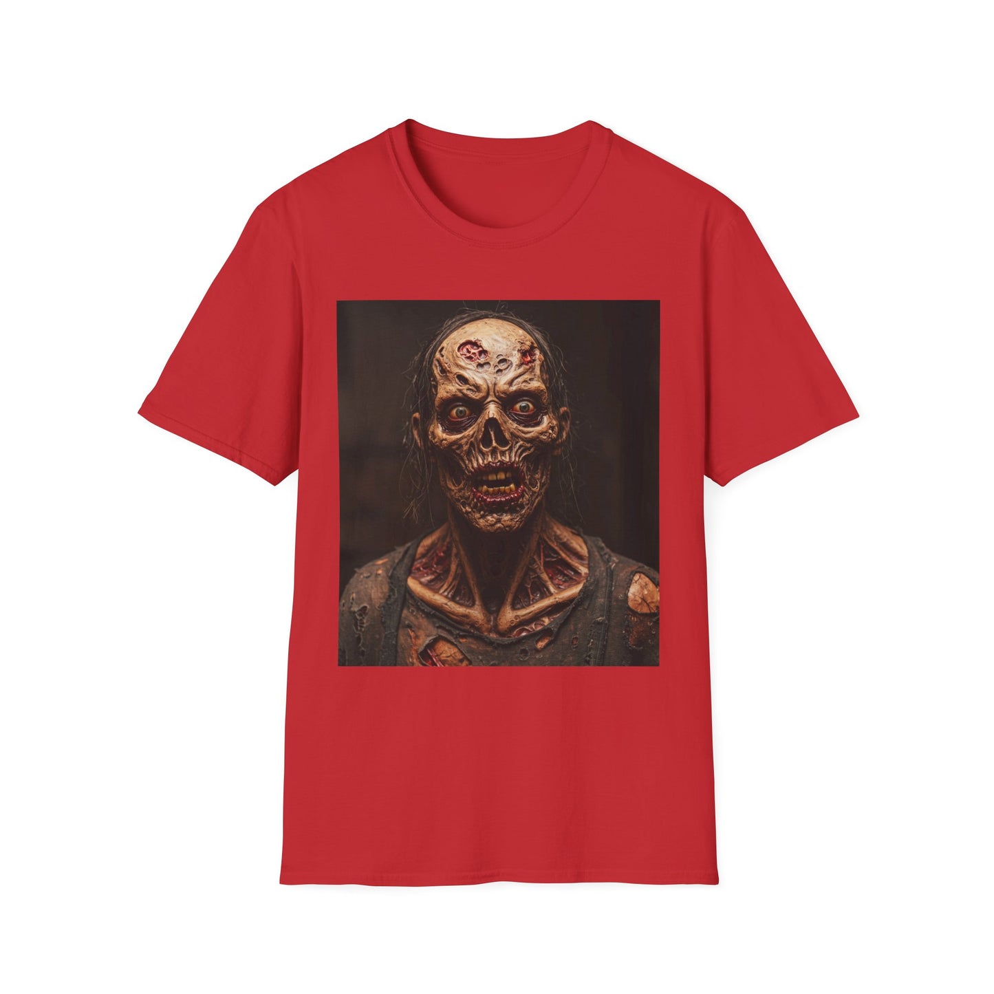 Apocalyptic Portrait Tee, bold, decaying zombie graphic