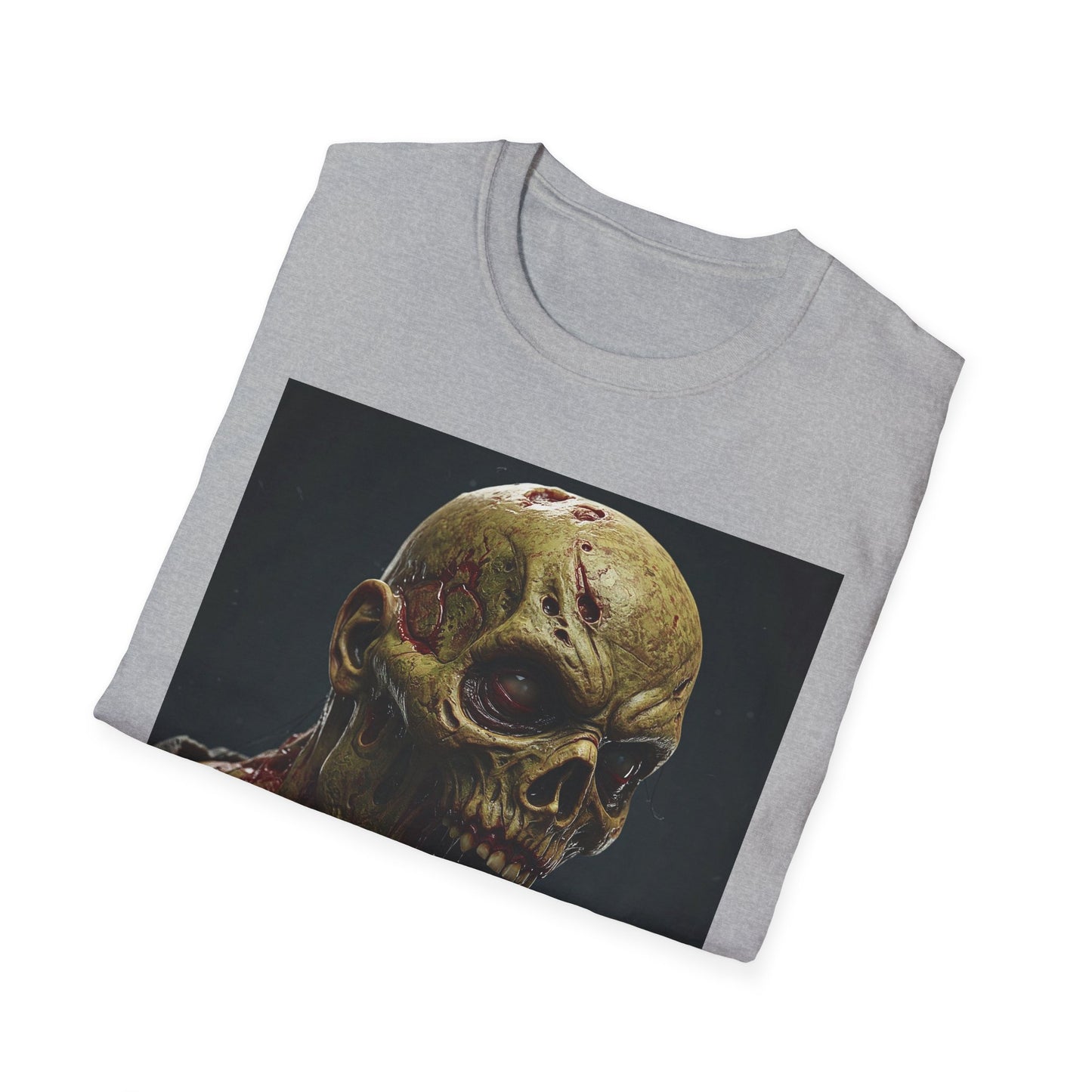 Apocalyptic Portrait Tee, bold, decaying zombie graphic