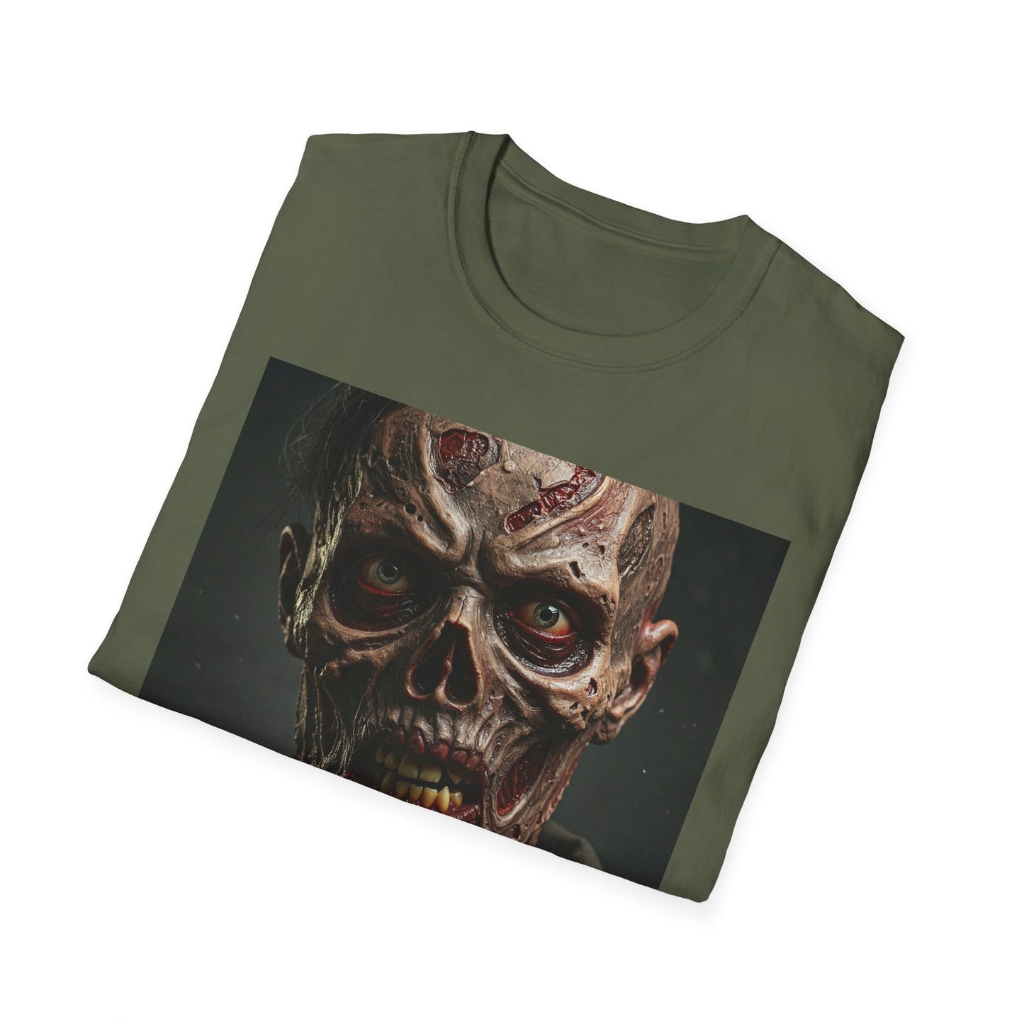 Apocalyptic Portrait Tee, bold, decaying zombie graphic