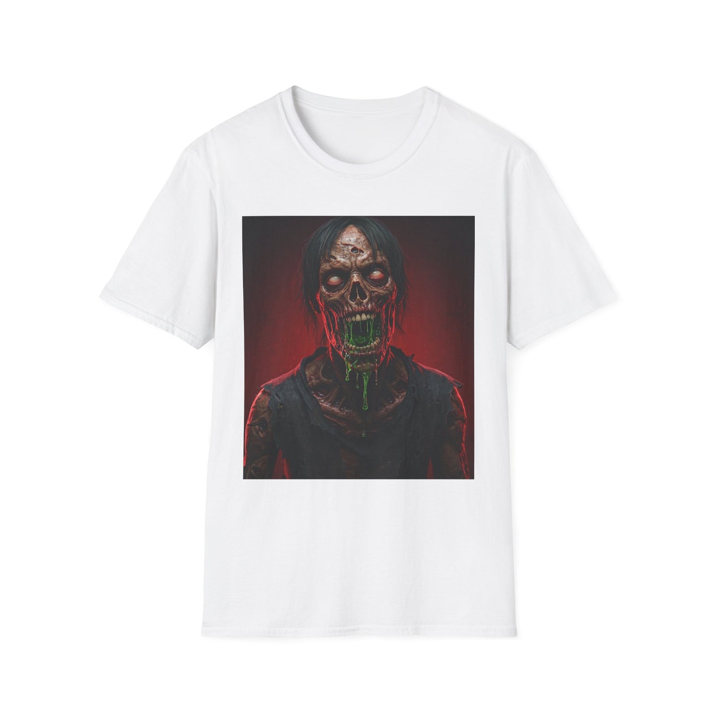 Apocalyptic Portrait Tee, bold, decaying zombie graphic