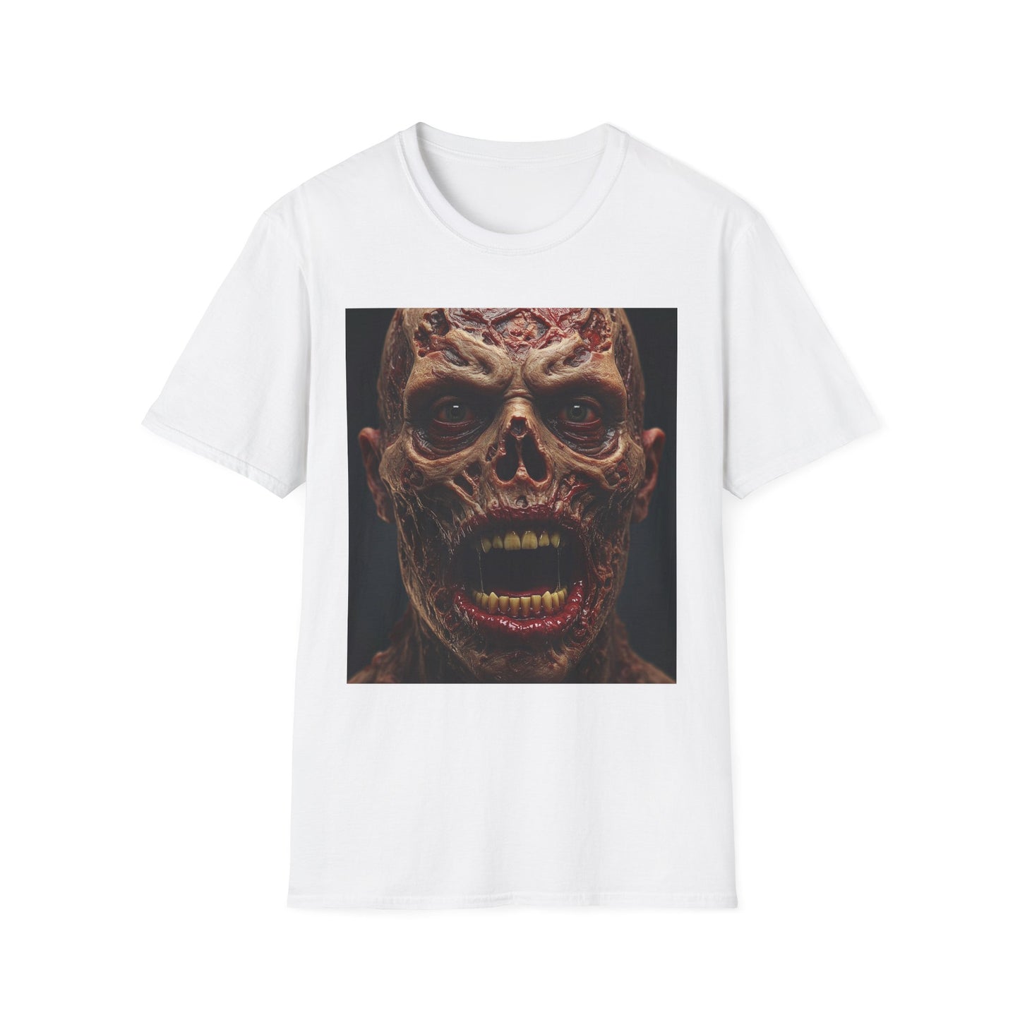 Apocalyptic Portrait Tee, bold, decaying zombie graphic