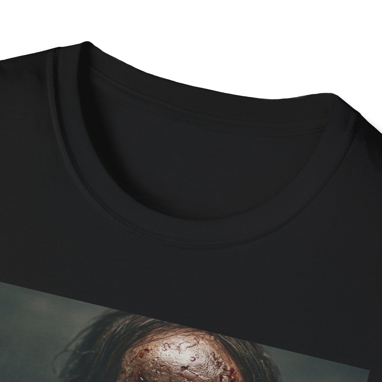 Apocalyptic Portrait Tee, bold, decaying zombie graphic