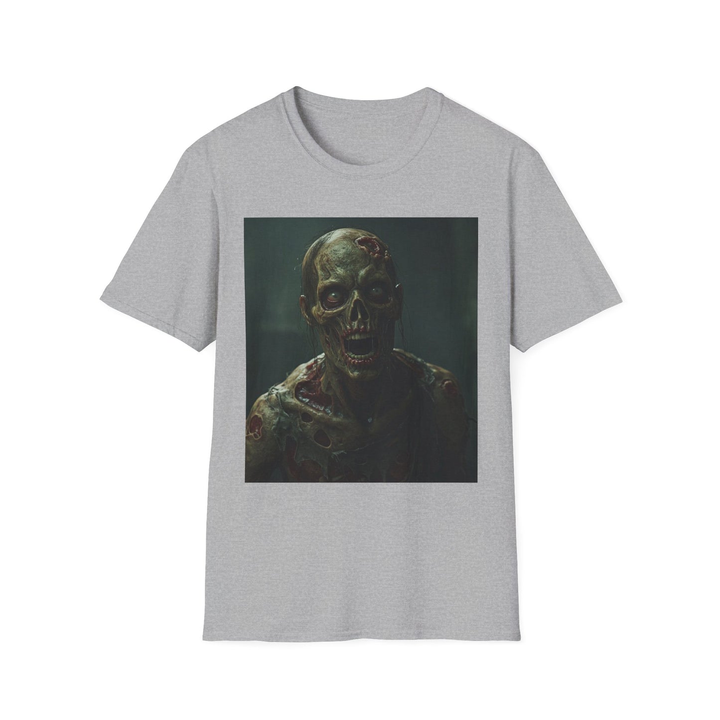 Creepy Zombie Graphic Unisex Softstyle T-Shirt