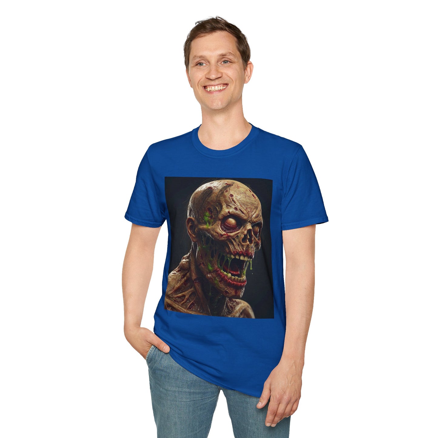 Creepy Skeleton Graphic T-Shirt - Unisex Softstyle Horror Tee