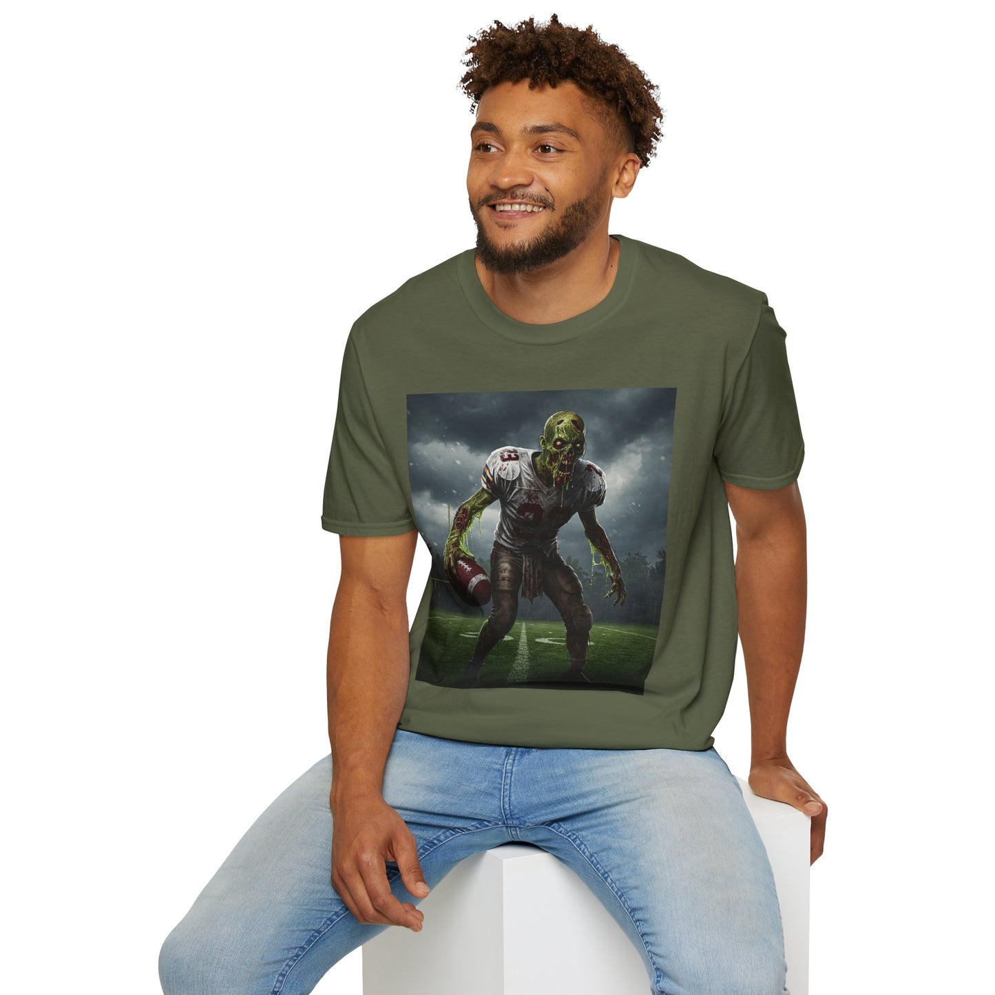 Zombie Football Graphic T-Shirt for Horror Fans