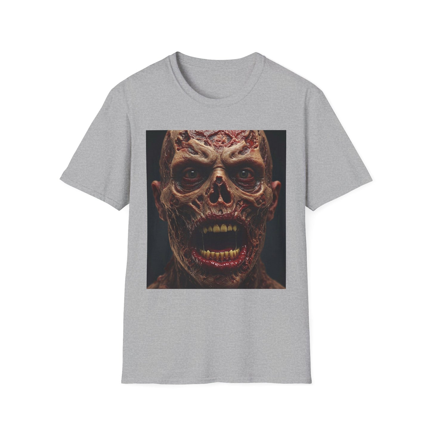 Apocalyptic Portrait Tee, bold, decaying zombie graphic