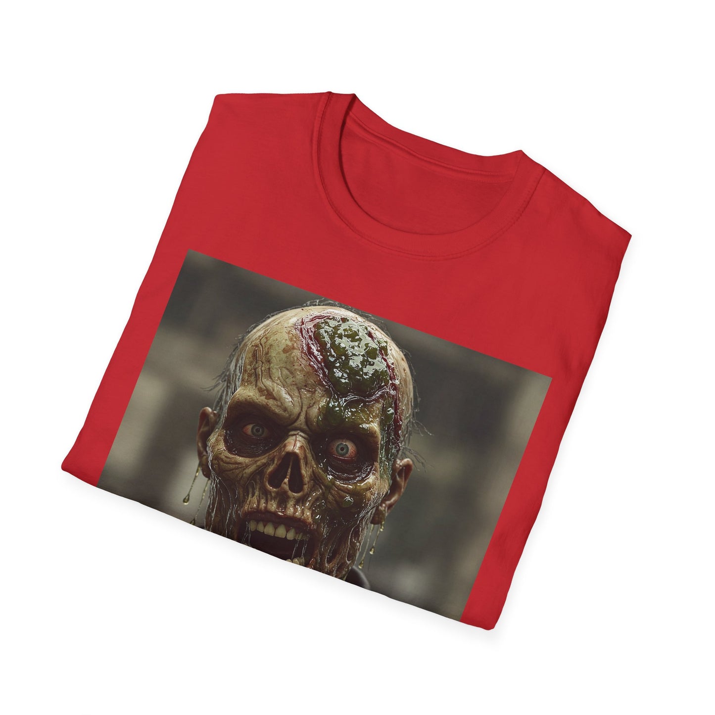 Apocalyptic Portrait Tee, bold, decaying zombie graphic