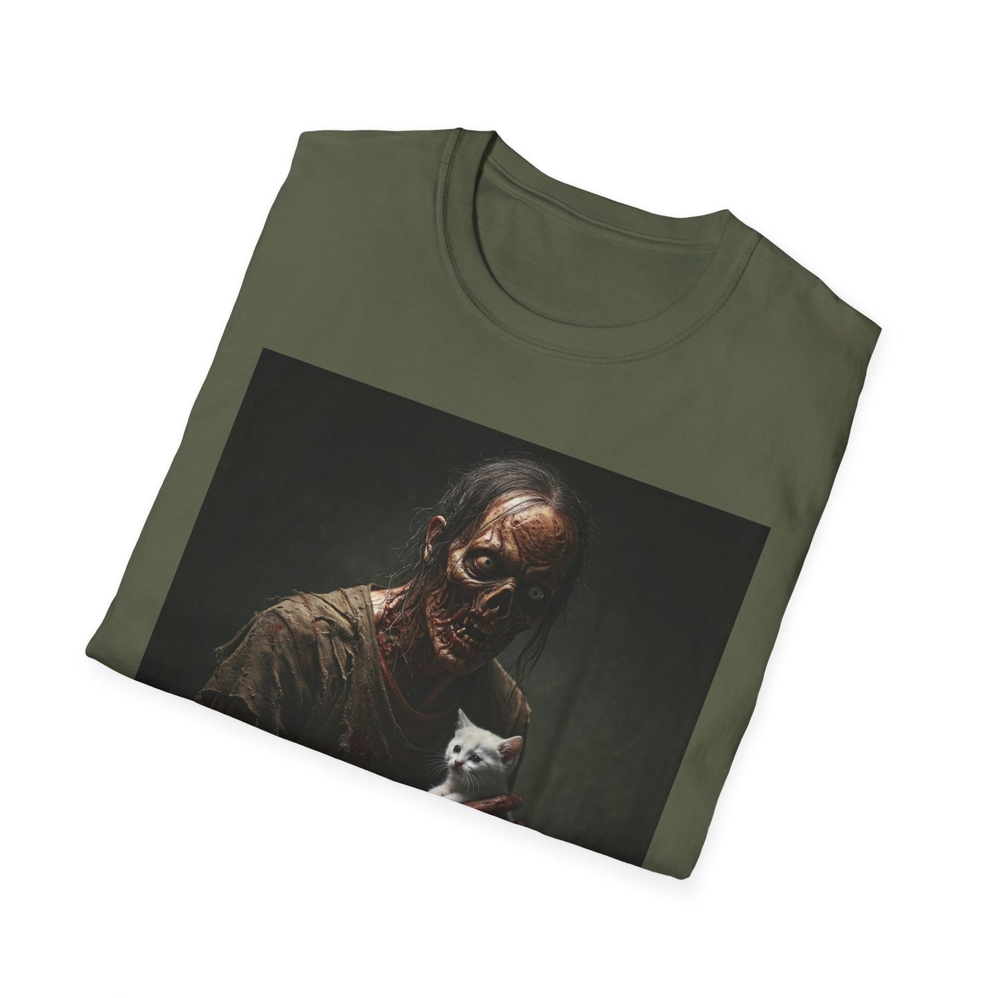 Apocalyptic Portrait Tee, bold, decaying zombie graphic