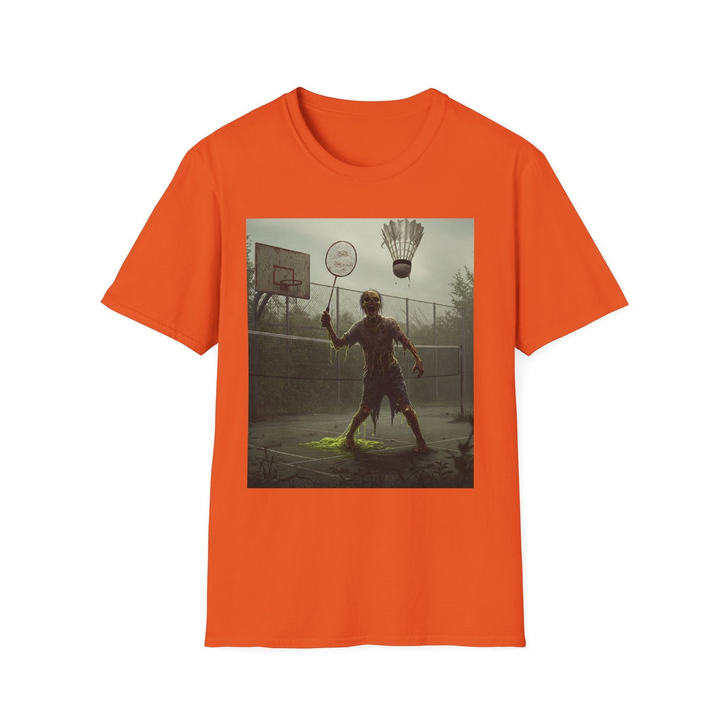 Zombie Badminton Enthusiast Unisex Softstyle T-Shirt