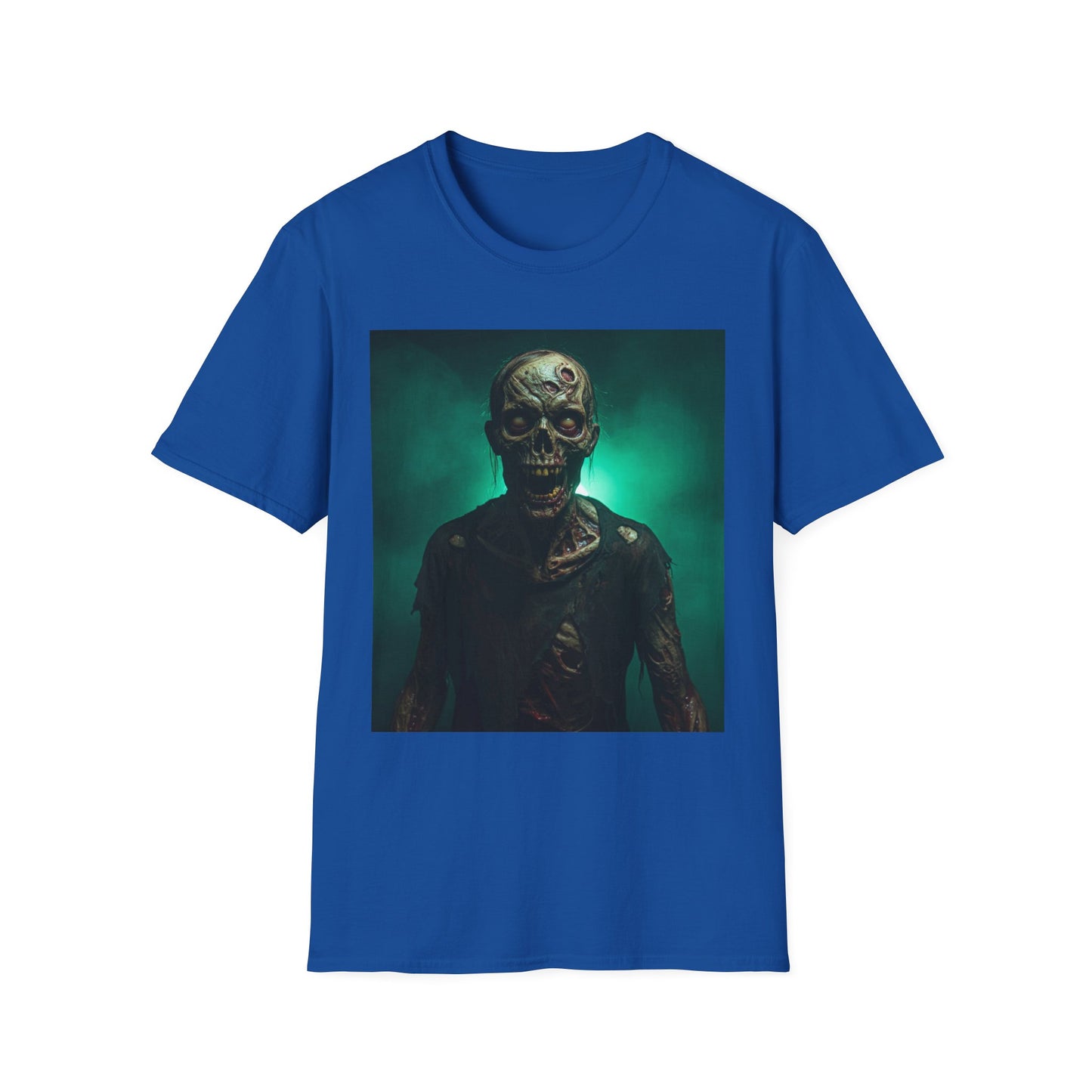 Apocalyptic Portrait Tee, bold, decaying zombie graphic