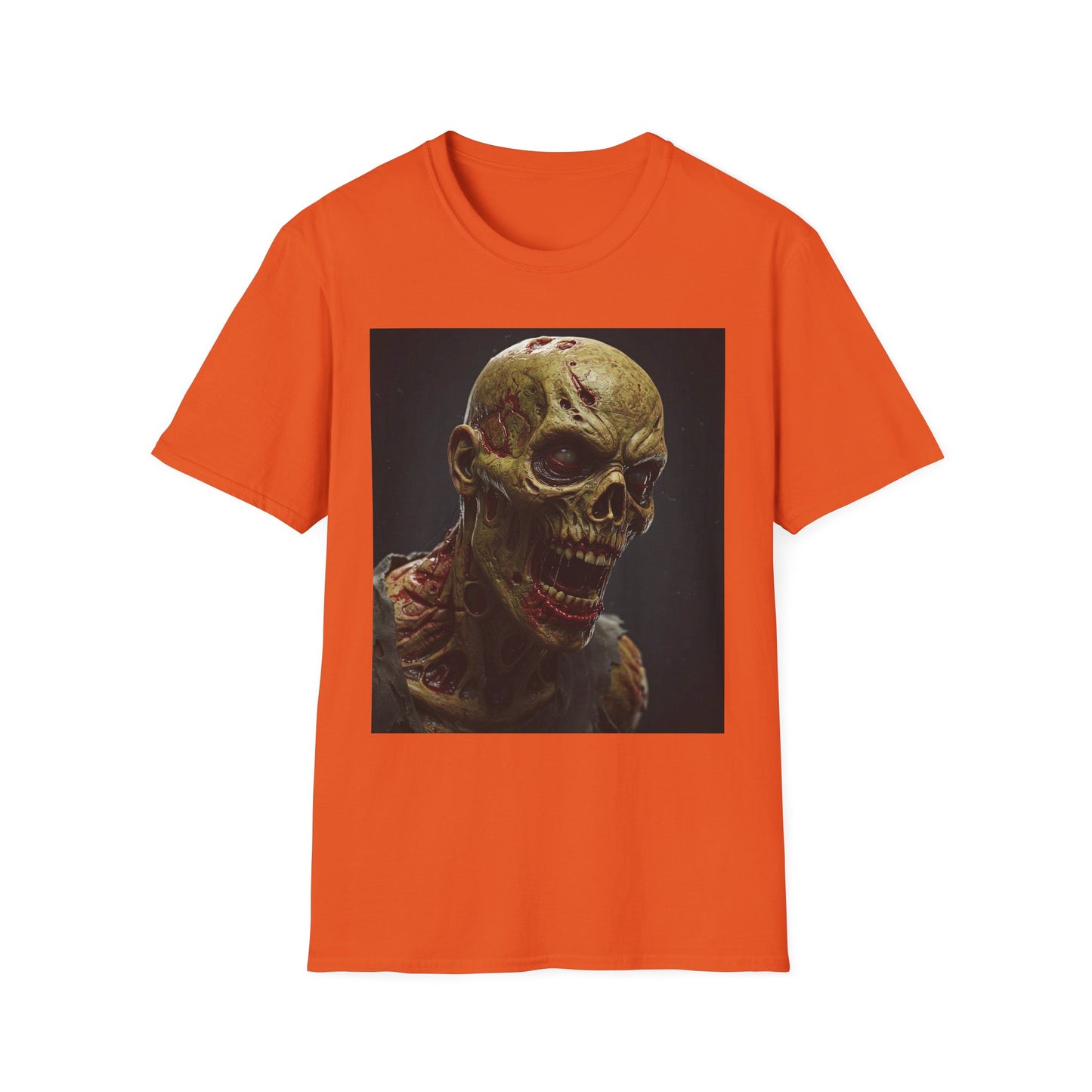 Apocalyptic Portrait Tee, bold, decaying zombie graphic