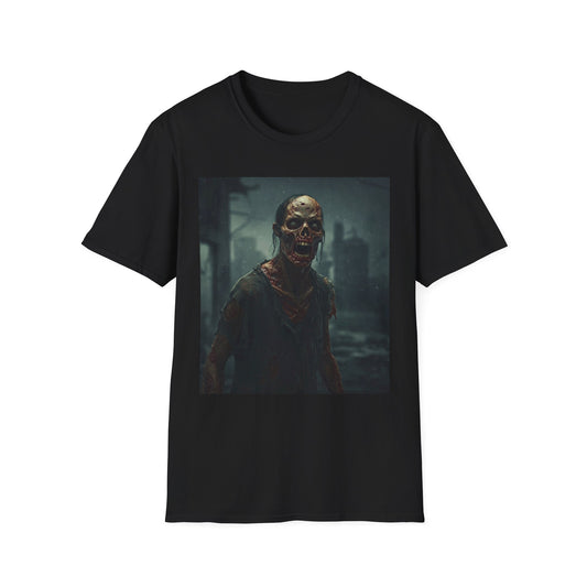 Zombie Apocalypse Apocalyptic Portrait Tee, bold, decaying zombie graphic