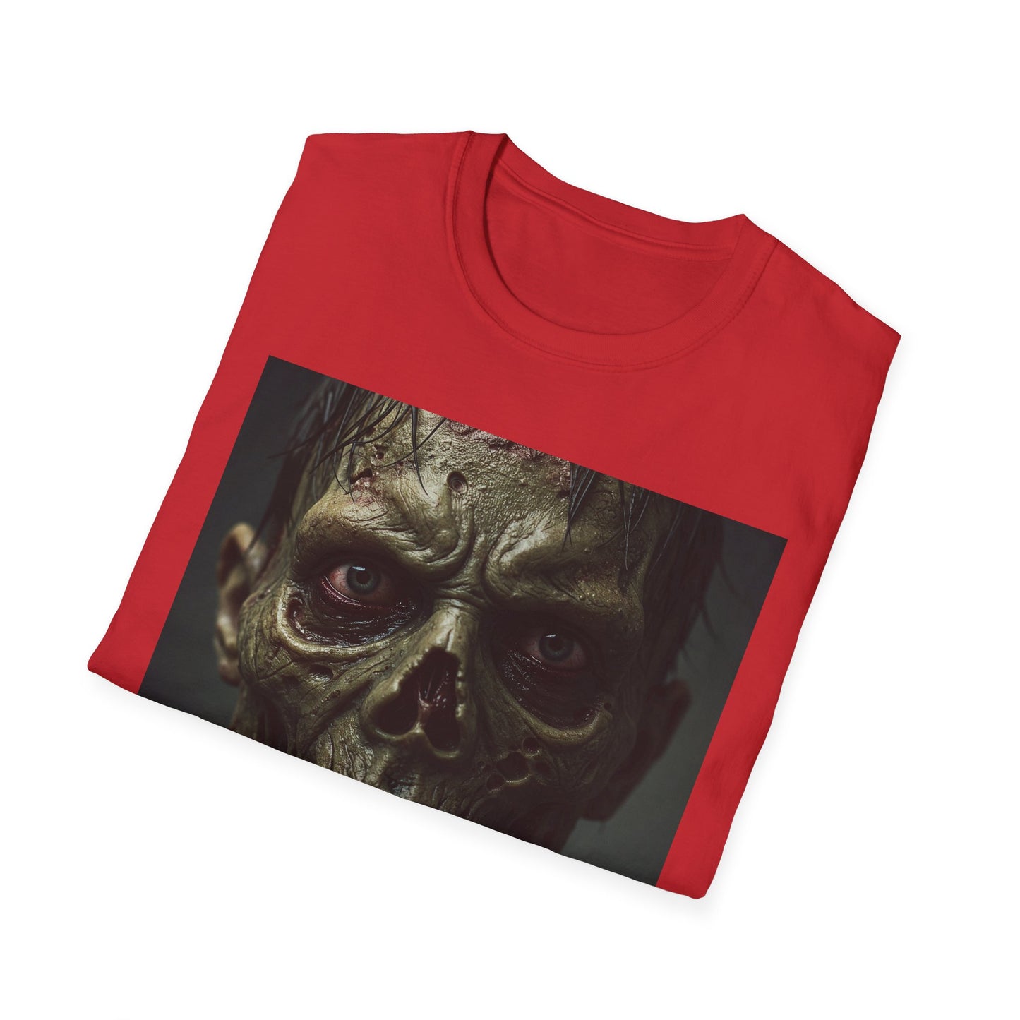 Apocalyptic Portrait Tee, bold, decaying zombie graphic