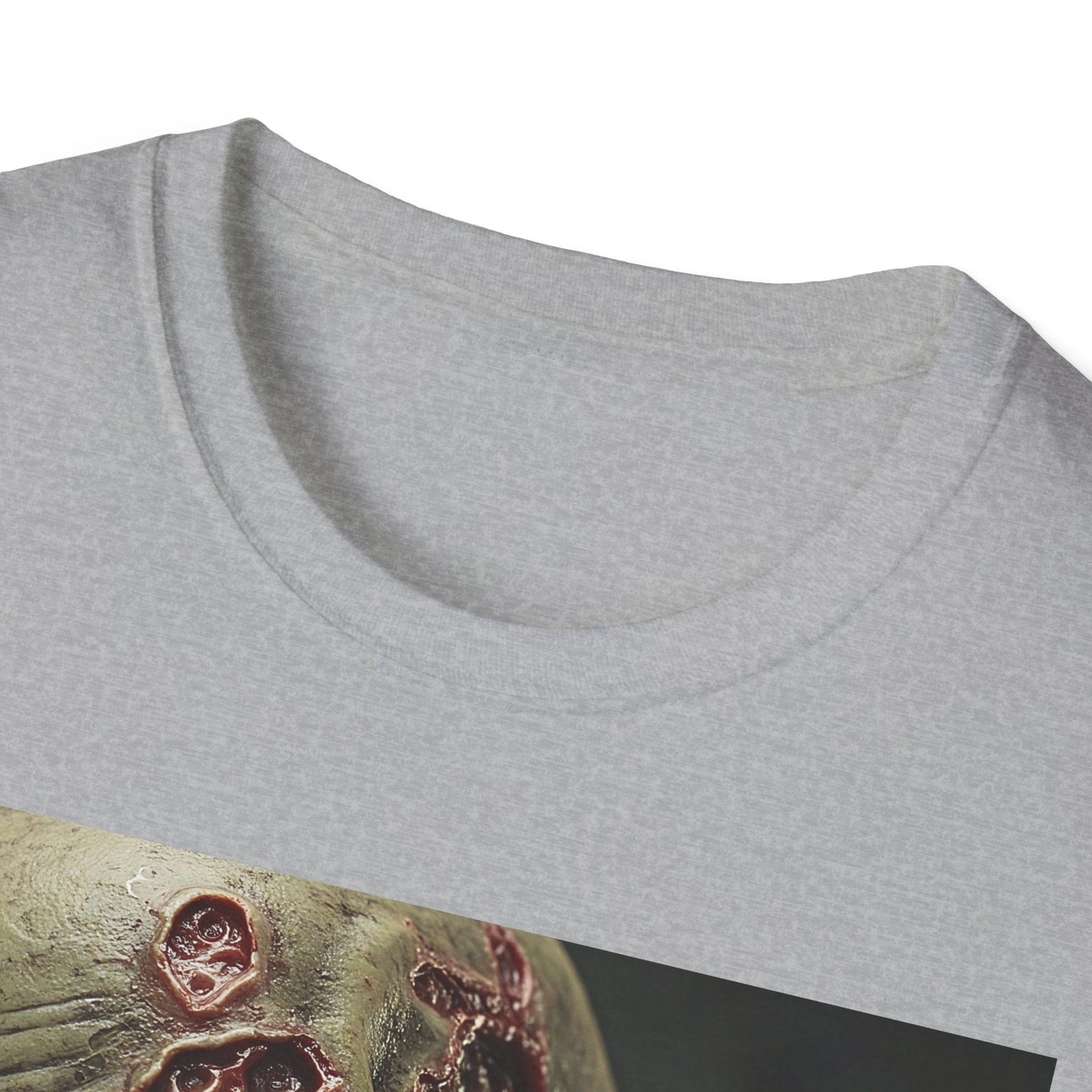 Apocalyptic Portrait Tee, bold, decaying zombie graphic