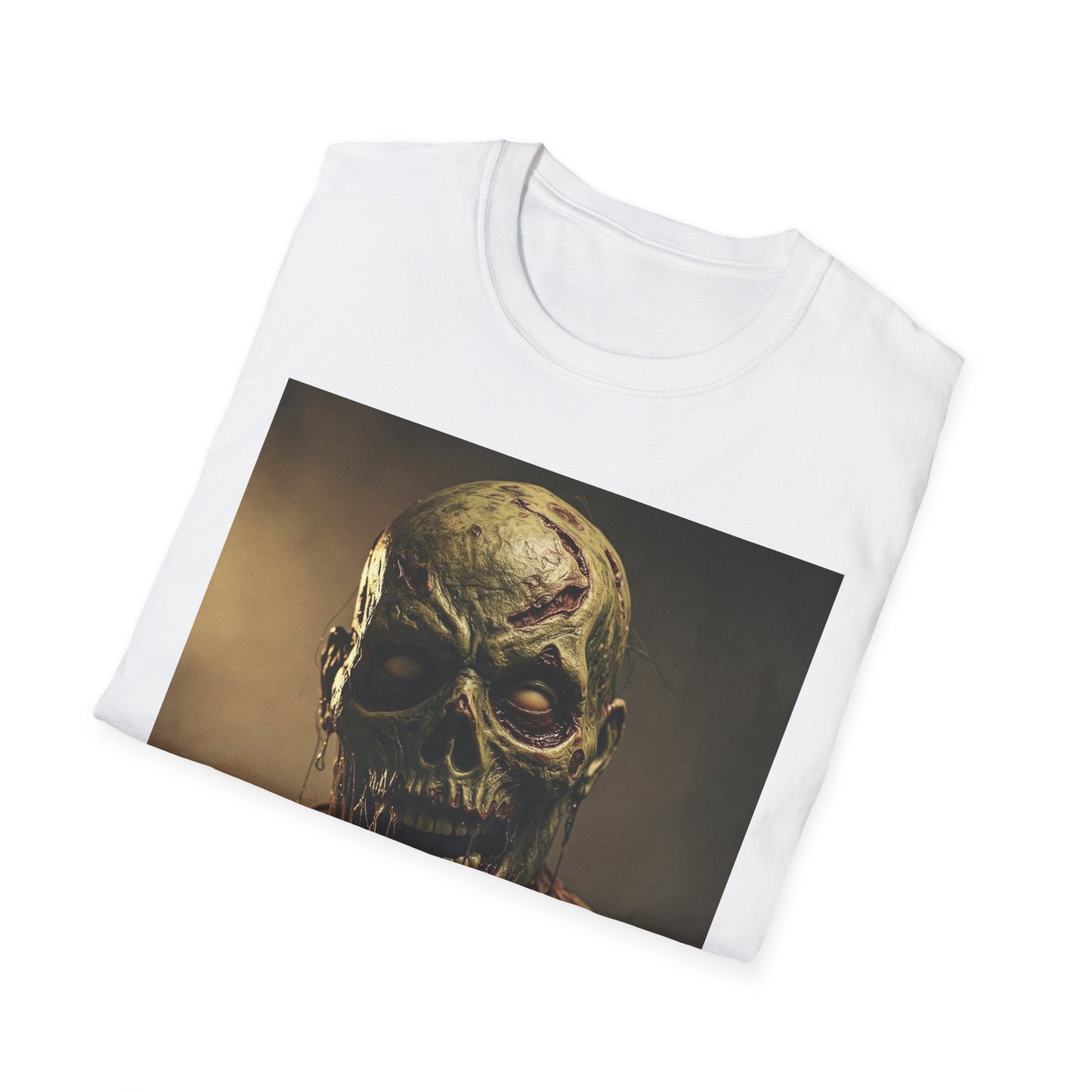 Apocalyptic Portrait Tee, bold, decaying zombie graphic