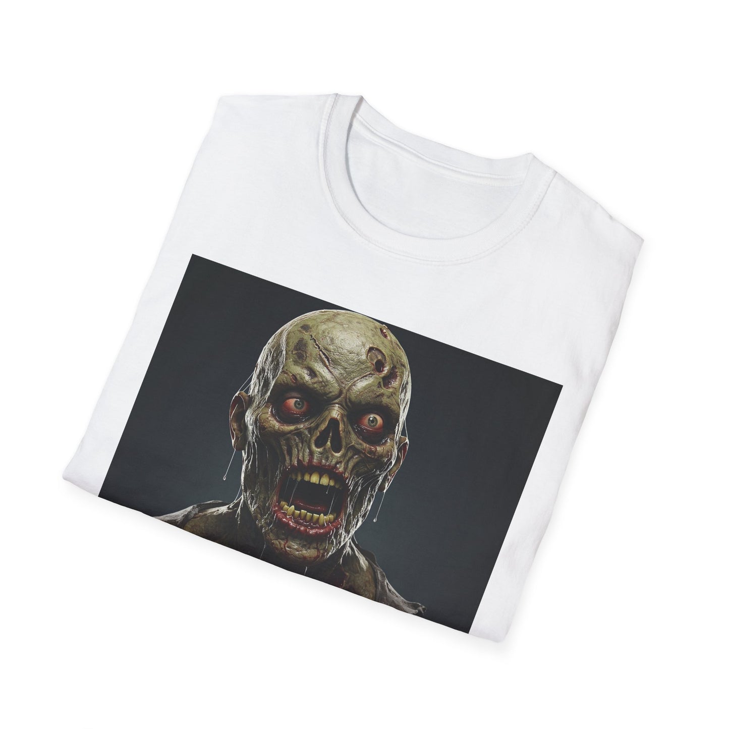 Apocalyptic Portrait Tee, bold, decaying zombie graphic Halloween & Horror Fans