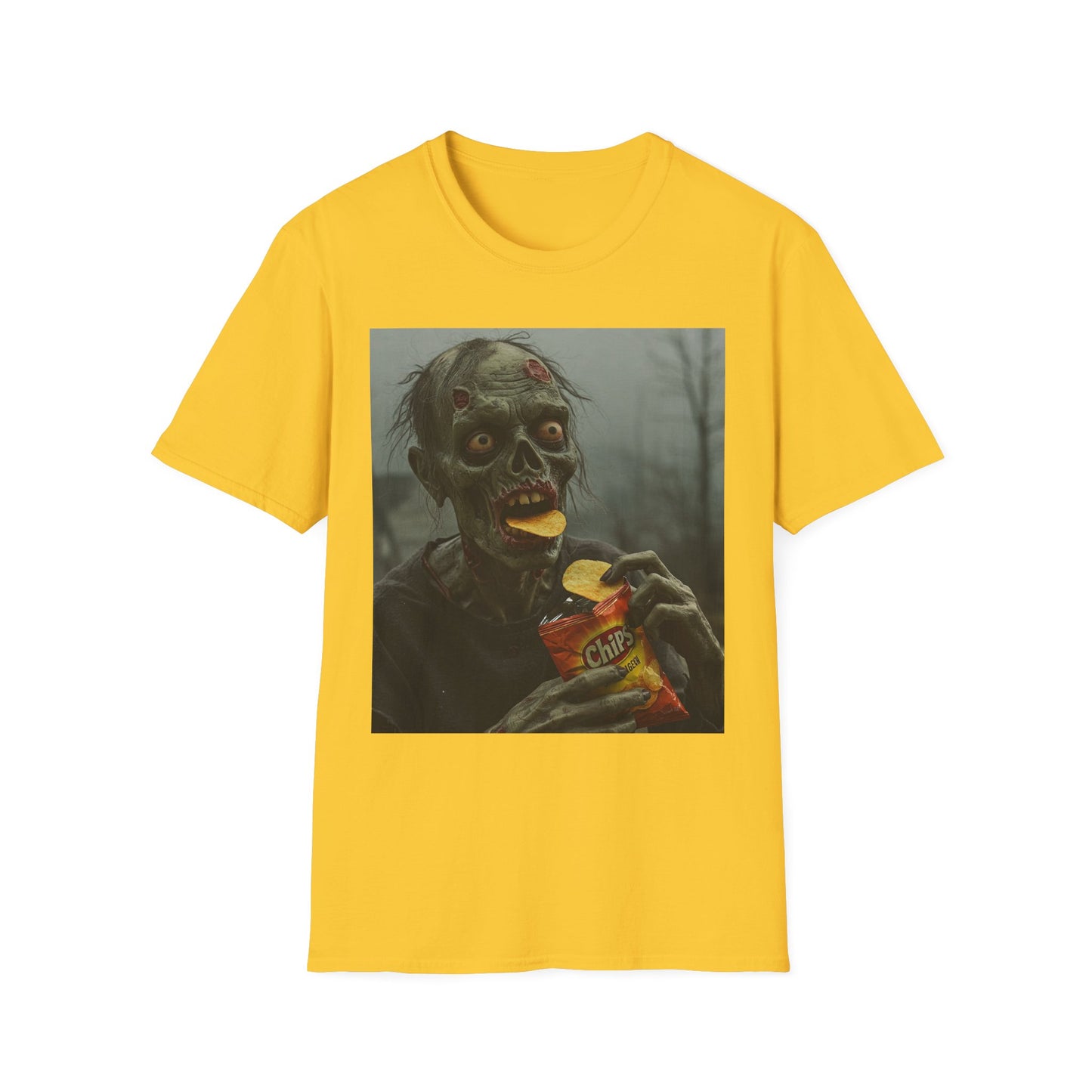 Zombie Snack Unisex Softstyle T-Shirt - Perfect for Horror Fans & Halloween