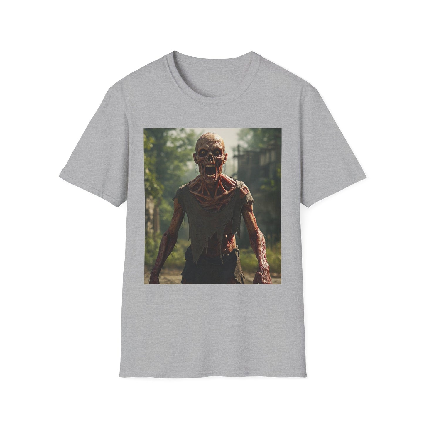 Zombie Graphic Unisex Softstyle T-Shirt - Casual Horror Apparel