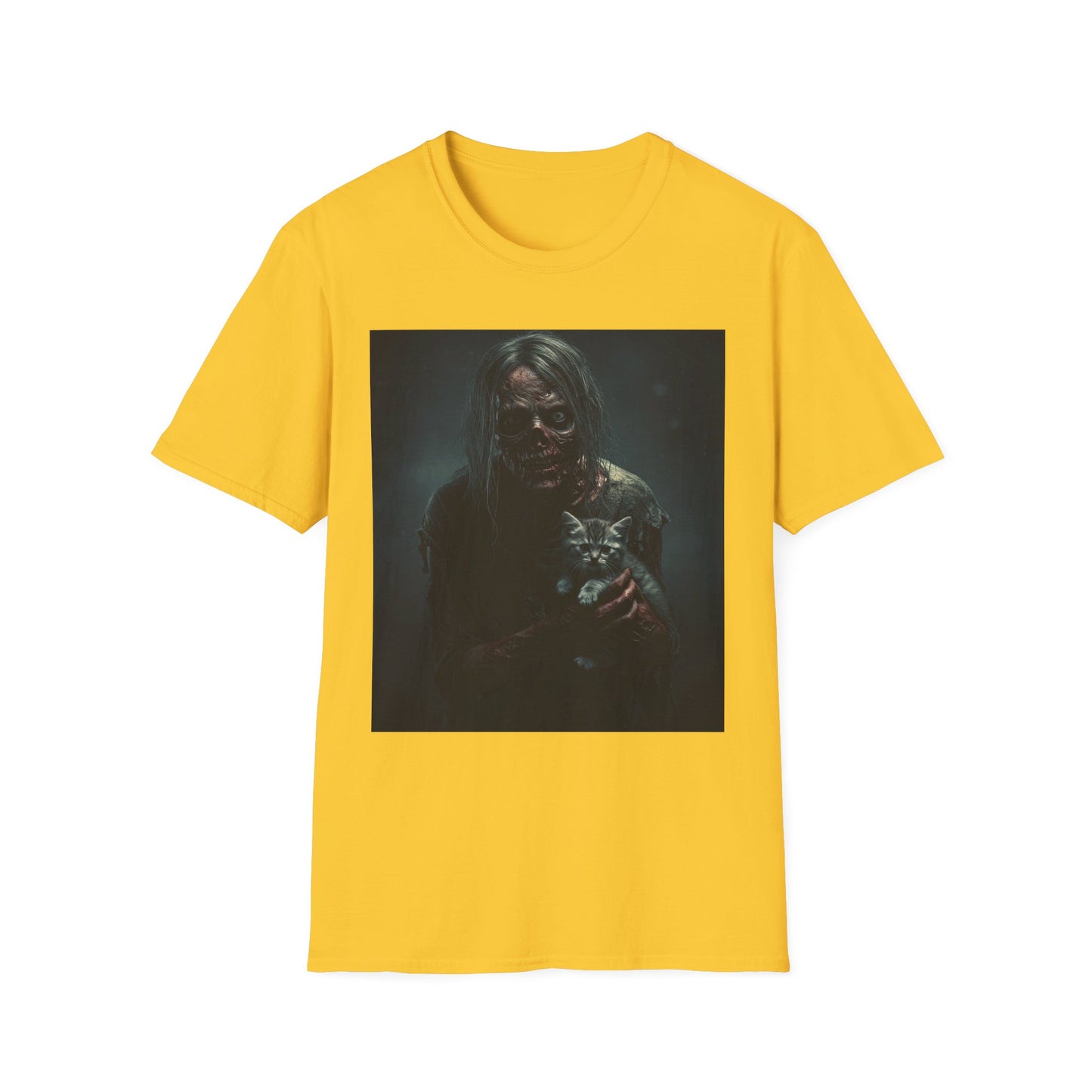 Apocalyptic Portrait Tee, bold, decaying zombie graphic