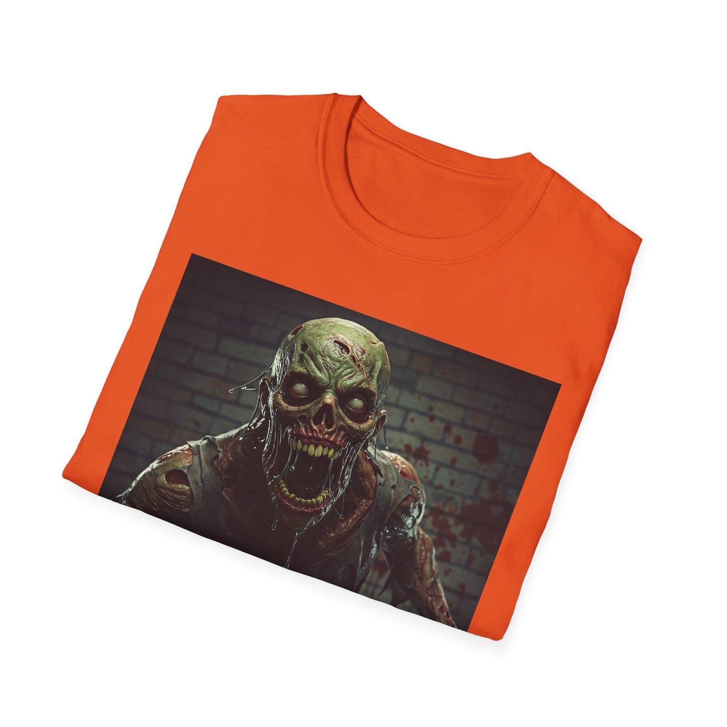 Apocalyptic Portrait Tee, bold, decaying zombie graphic