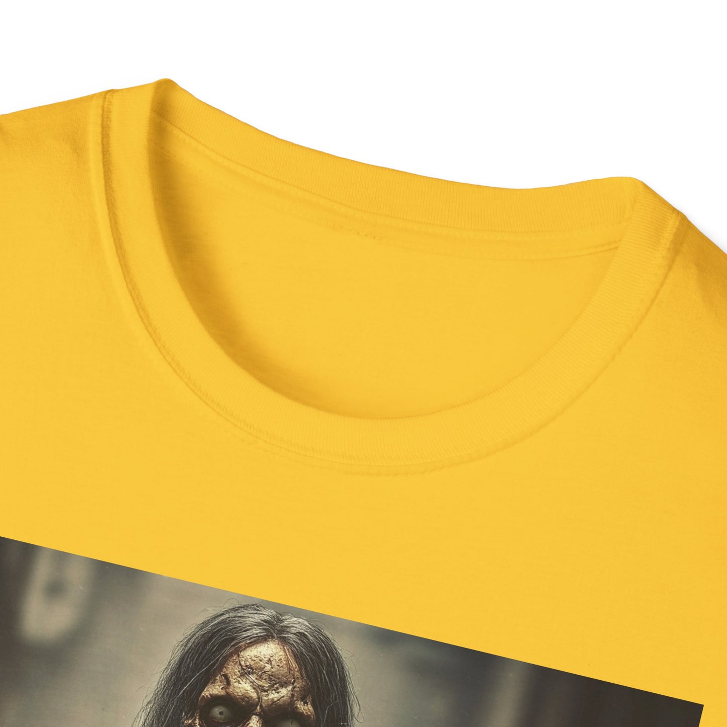 Apocalyptic Portrait Tee, bold, decaying zombie graphic