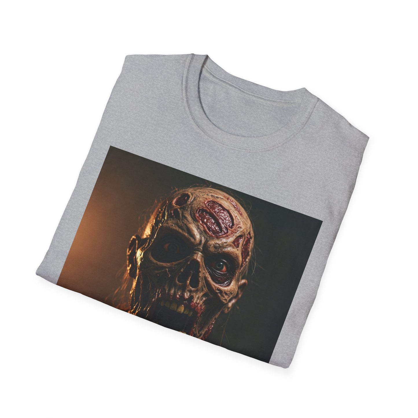 Apocalyptic Portrait Tee, bold, decaying zombie graphic