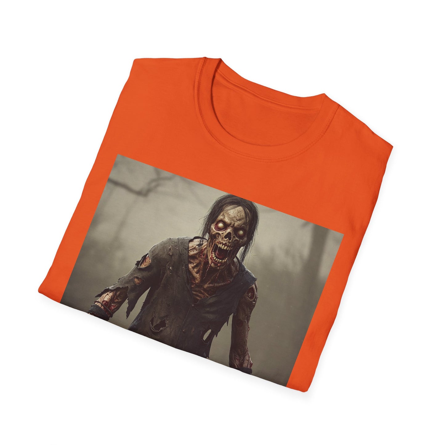 Apocalyptic Portrait Tee, bold, decaying zombie graphic