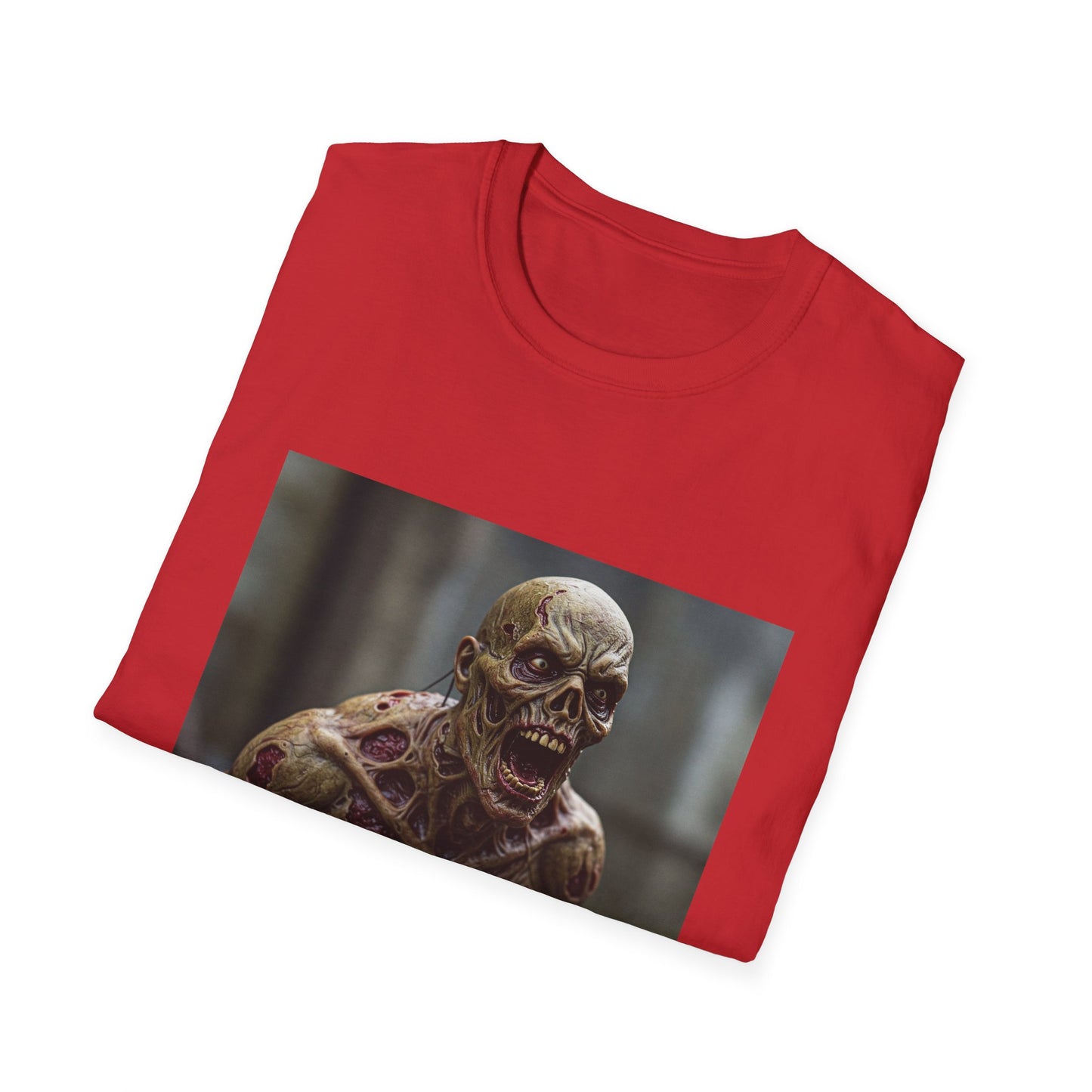 Apocalyptic Portrait Tee, bold, decaying zombie graphic